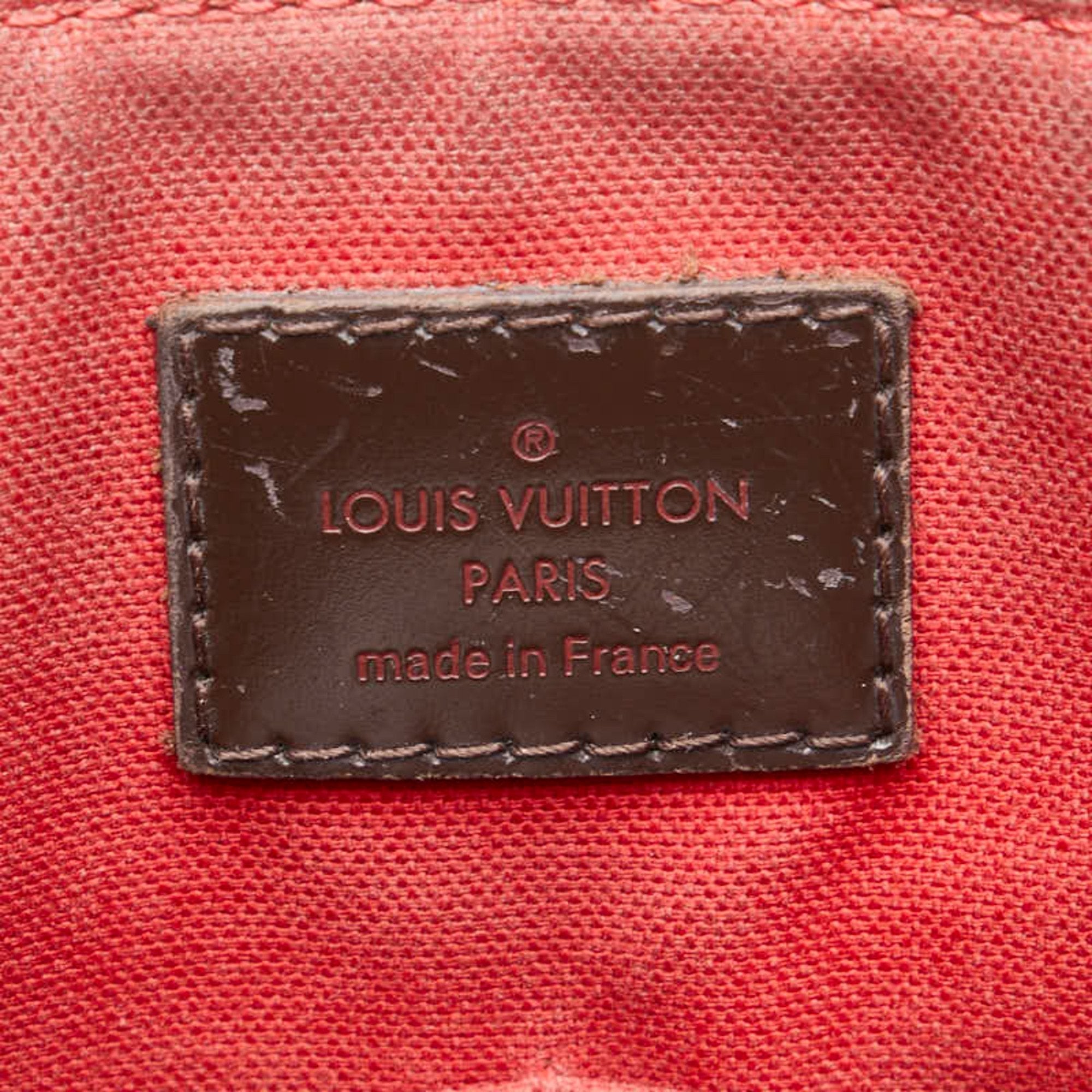 Louis Vuitton Brown Damier Canvas Pvc Leather Shoulder Bag Tote Bag (Pre-Owned)