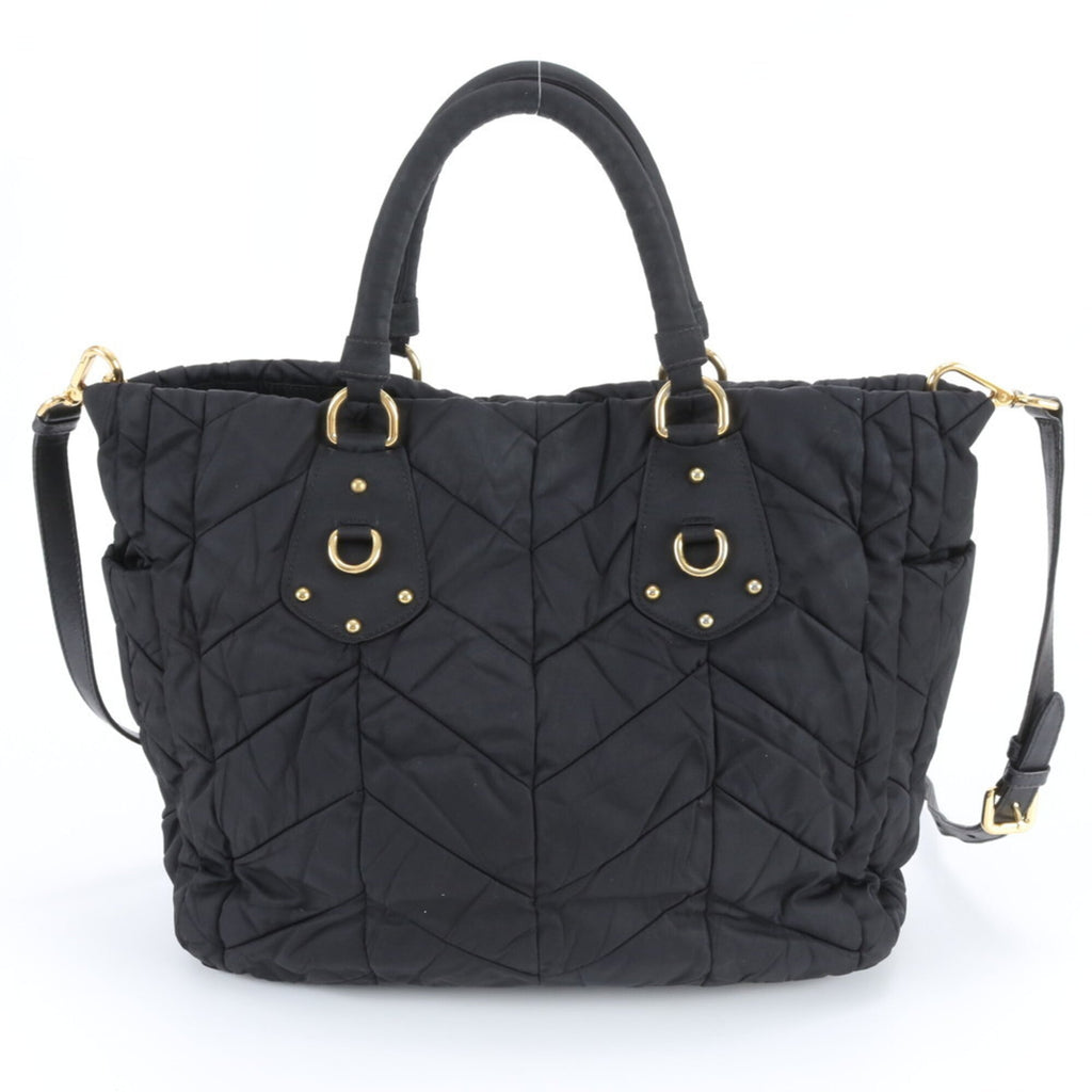 Prada Black Nylon Handbag Shoulder Bag Tote Bag (Pre-Owned)