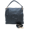 Gucci Soho Black Leather Shoulder Bag (Pre-Owned)
