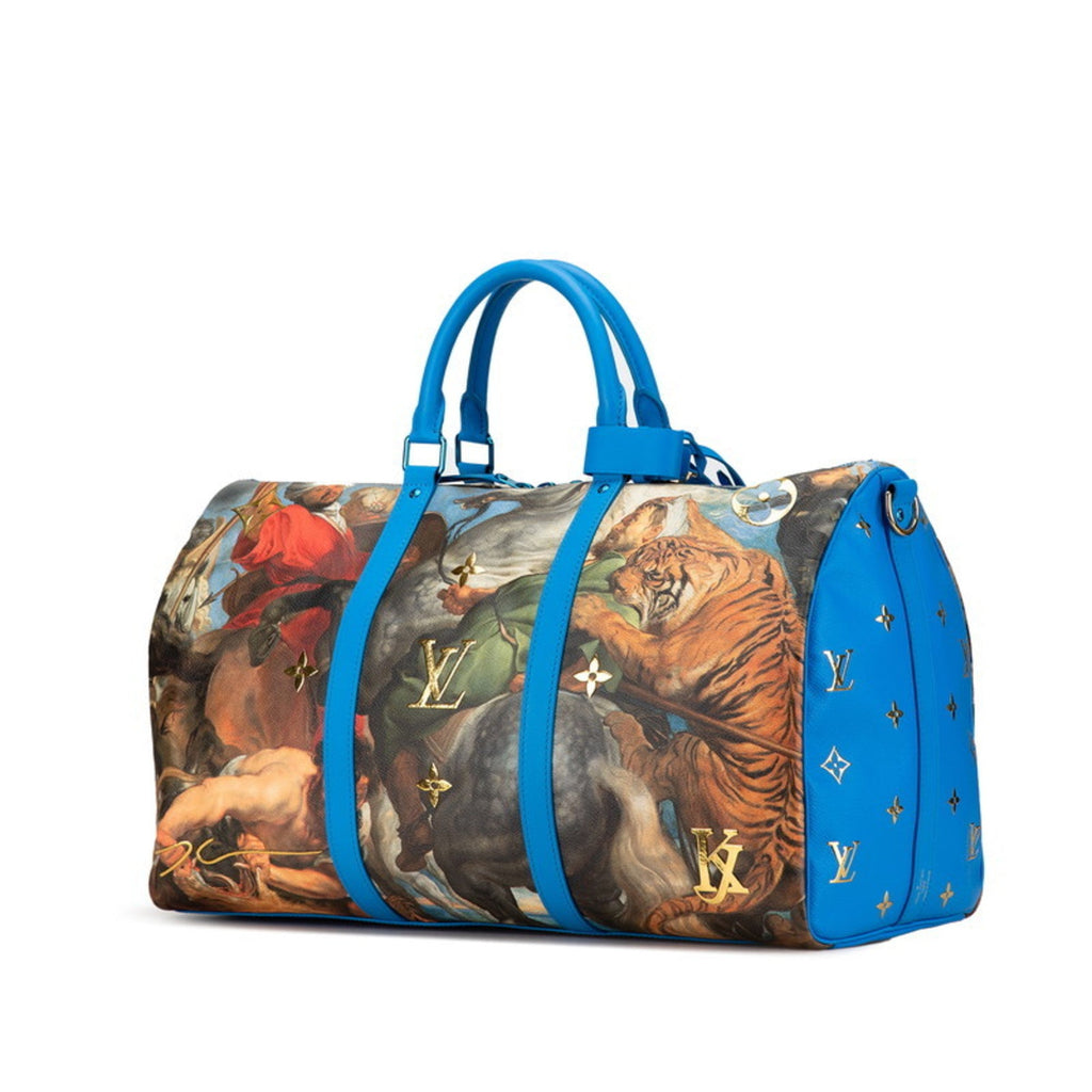 Louis Vuitton Blue Multi-Color Pvc Leather Boston Bag Shoulder Bag (Pre-Owned)