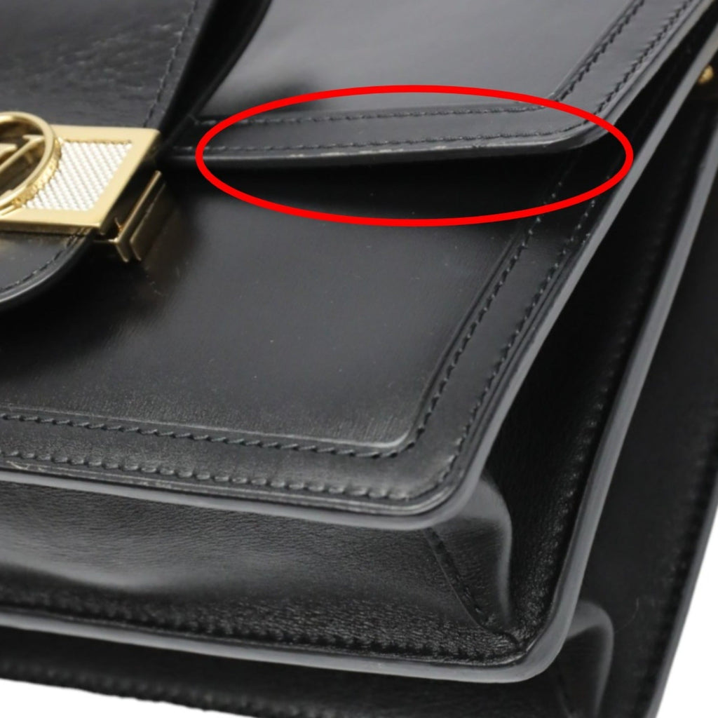 Louis Vuitton Black Noir Leather Shoulder Bag (Pre-Owned)