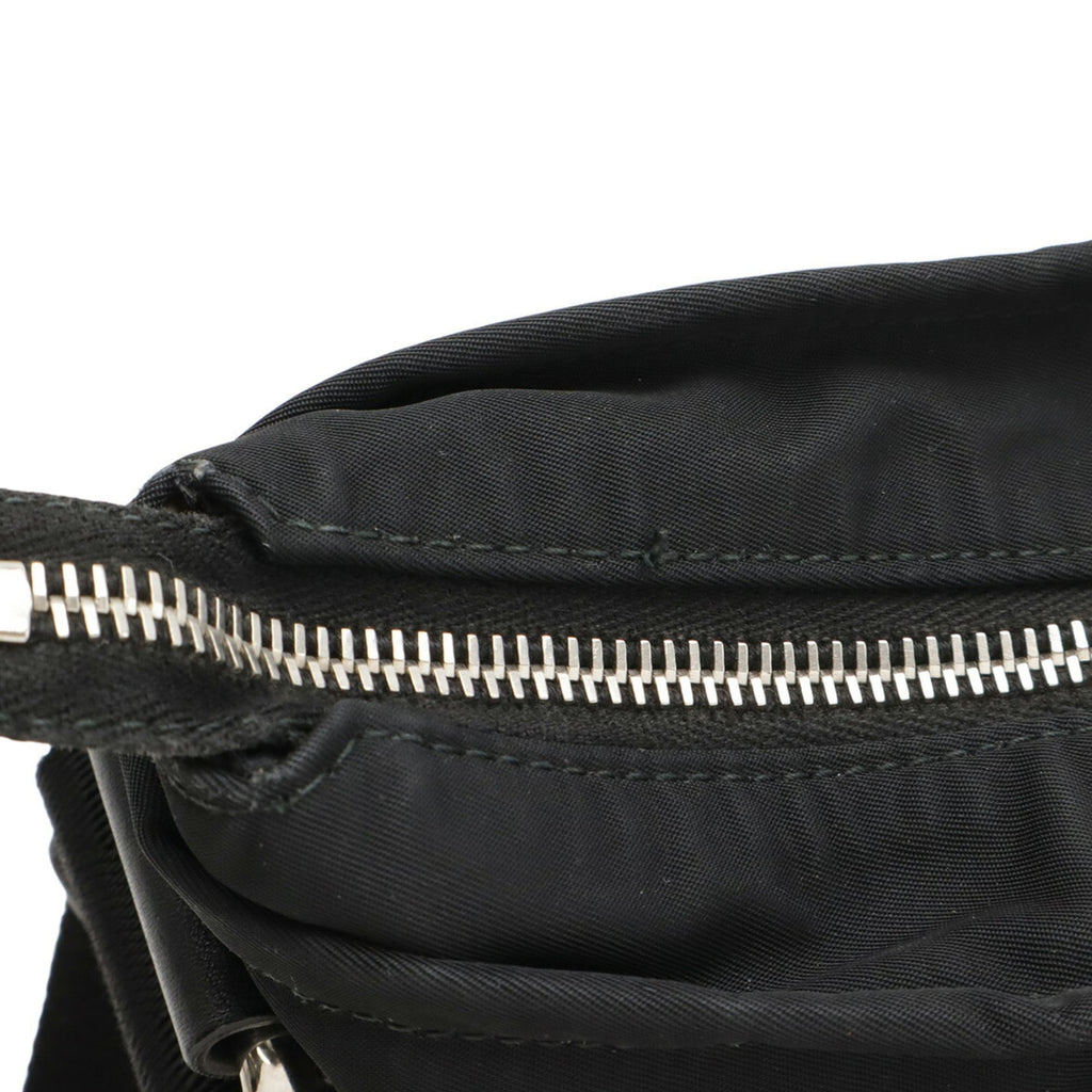 Gucci Black Gray Nylon Leather Shoulder Bag (Pre-Owned)
