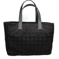 Chanel Black New Travel Line Leather Shoulder Bag Tote Bag (Pre-Owned)