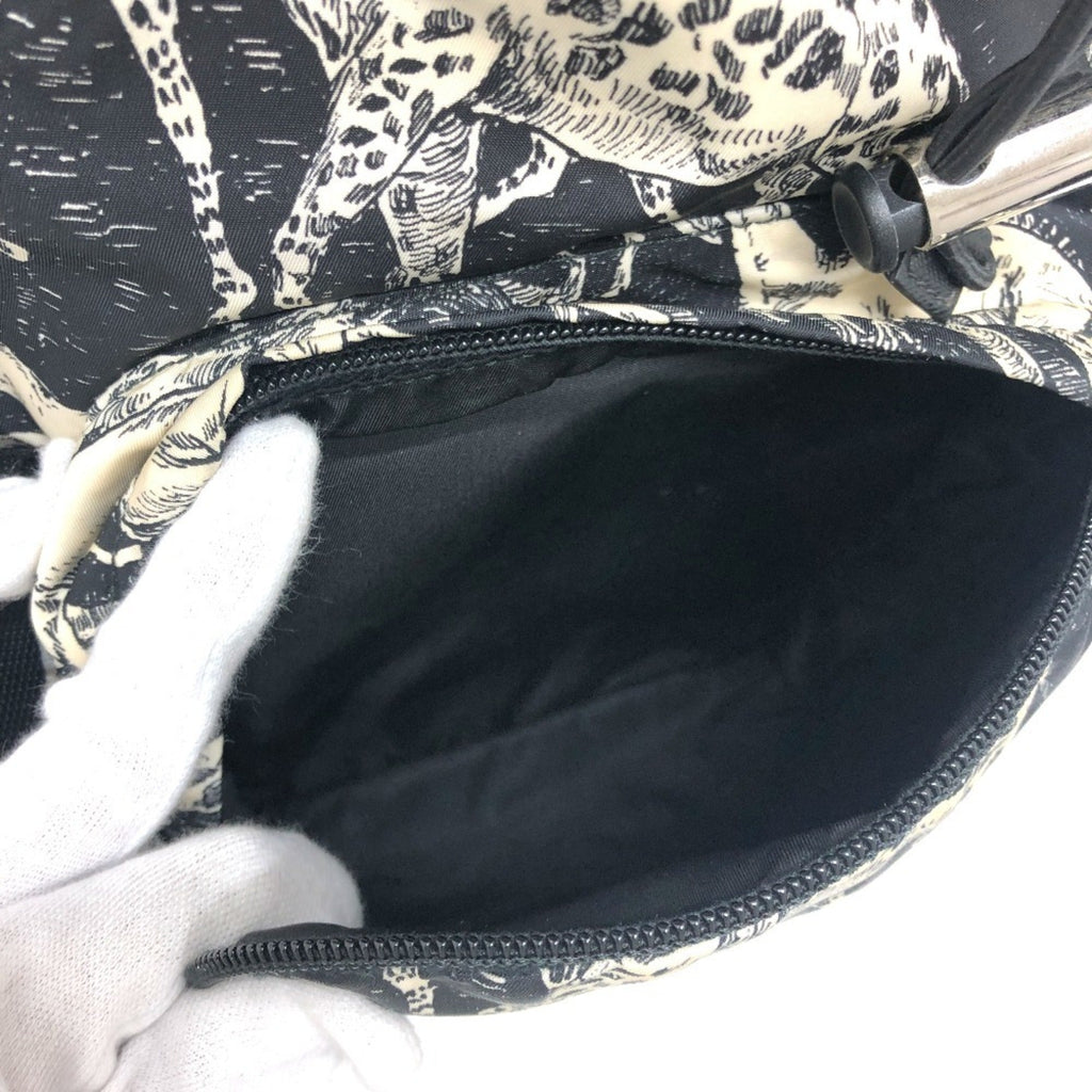 Prada Black White Nylon Backpack (Pre-Owned)