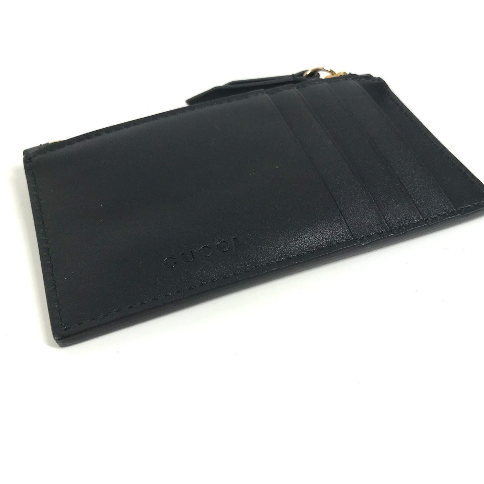 Gucci Black Leather Coin Purse/Coin Case (Pre-Owned)