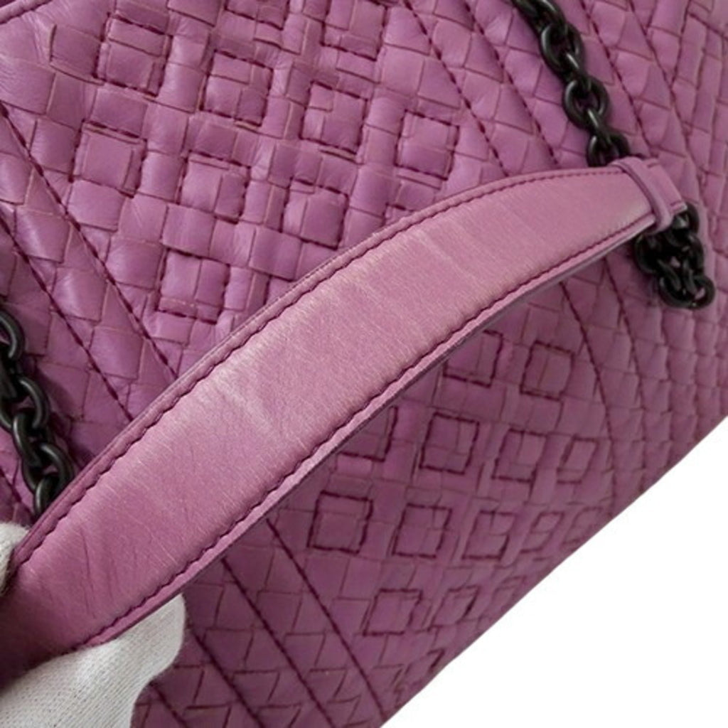 Bottega Veneta Pink Purple Leather Tote Bag (Pre-Owned)
