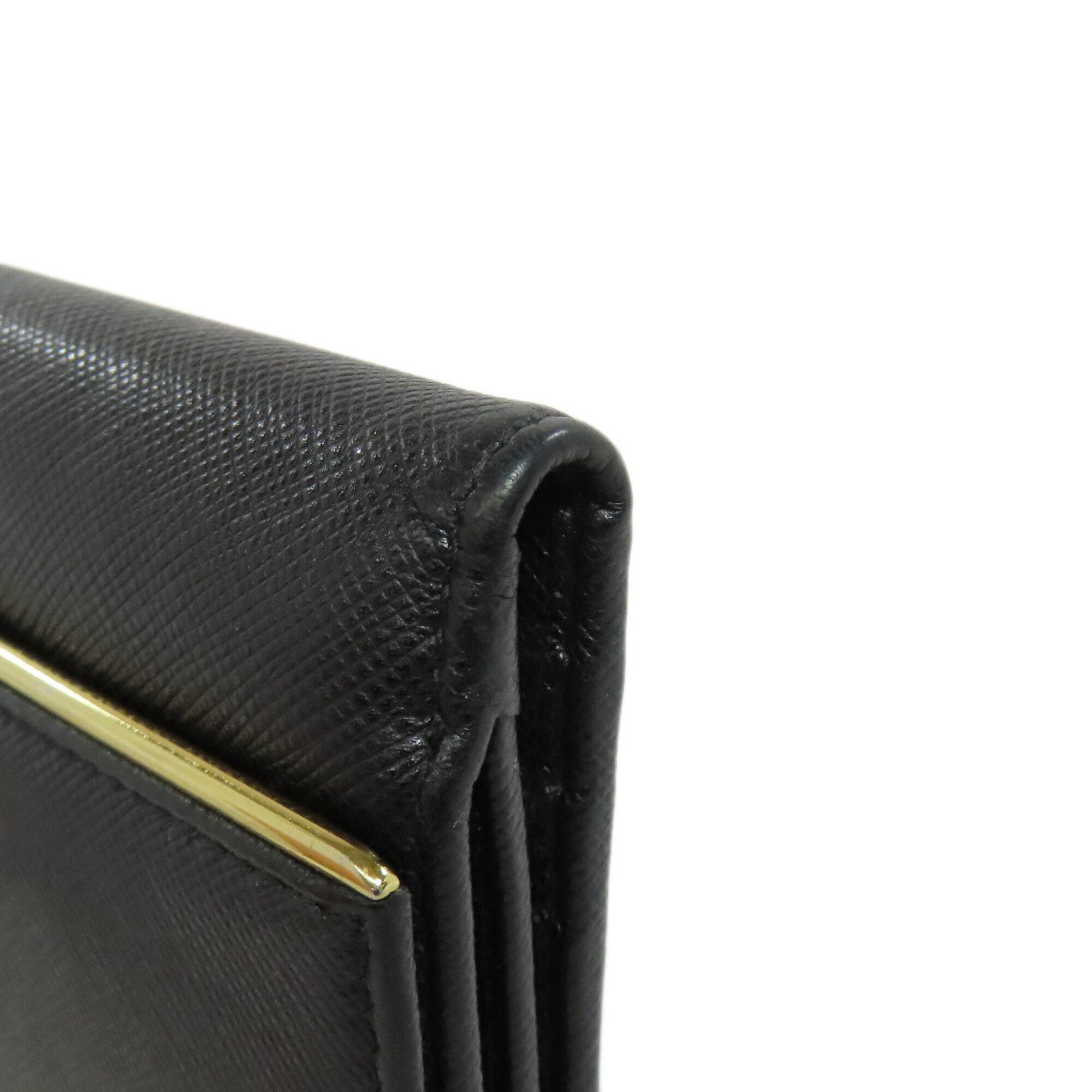 Prada Black Leather Wallet (Bi-Fold) (Pre-Owned)