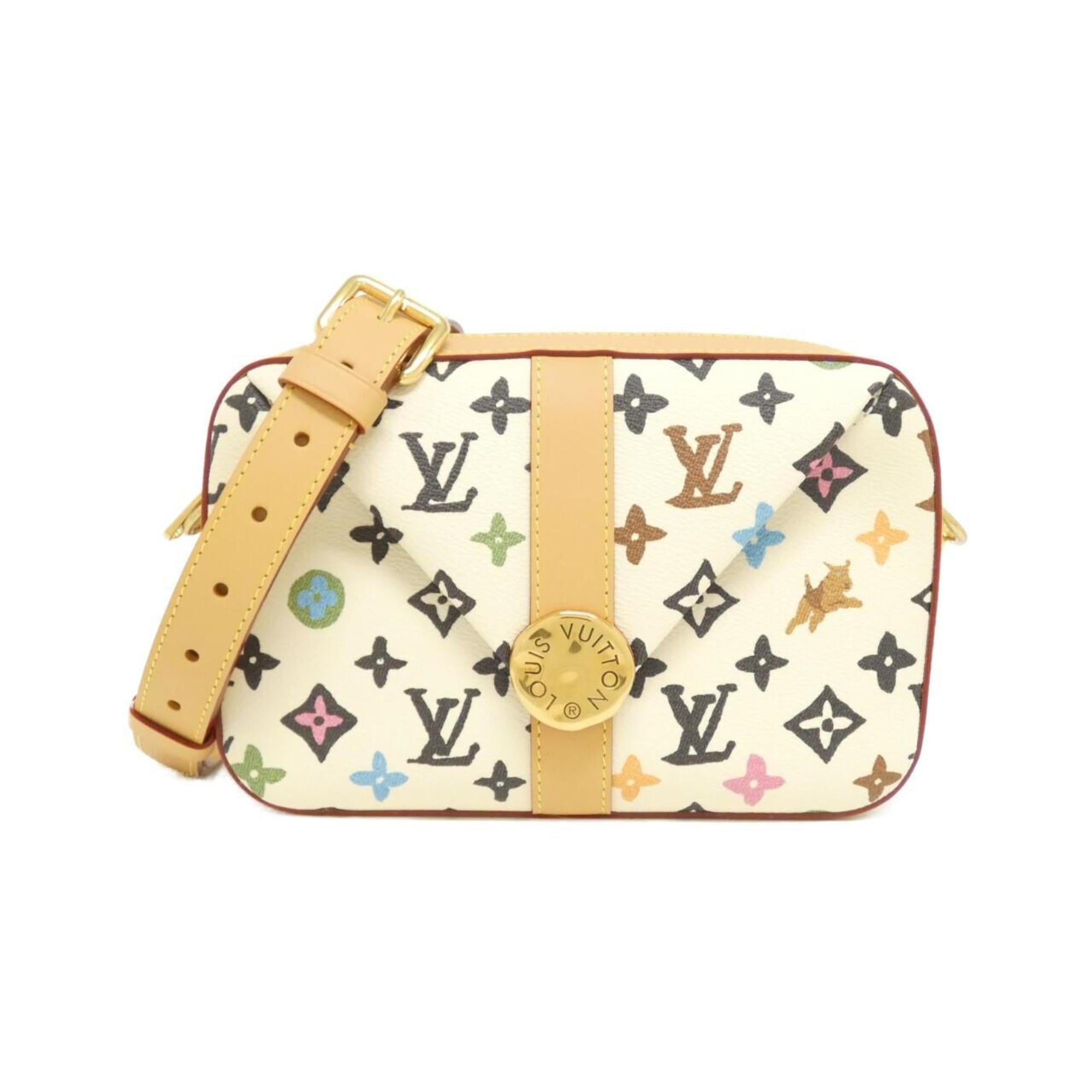 Louis Vuitton Ivory Multi-Color Vanilla Coated Canvas Shoulder Bag (Pre-Owned)