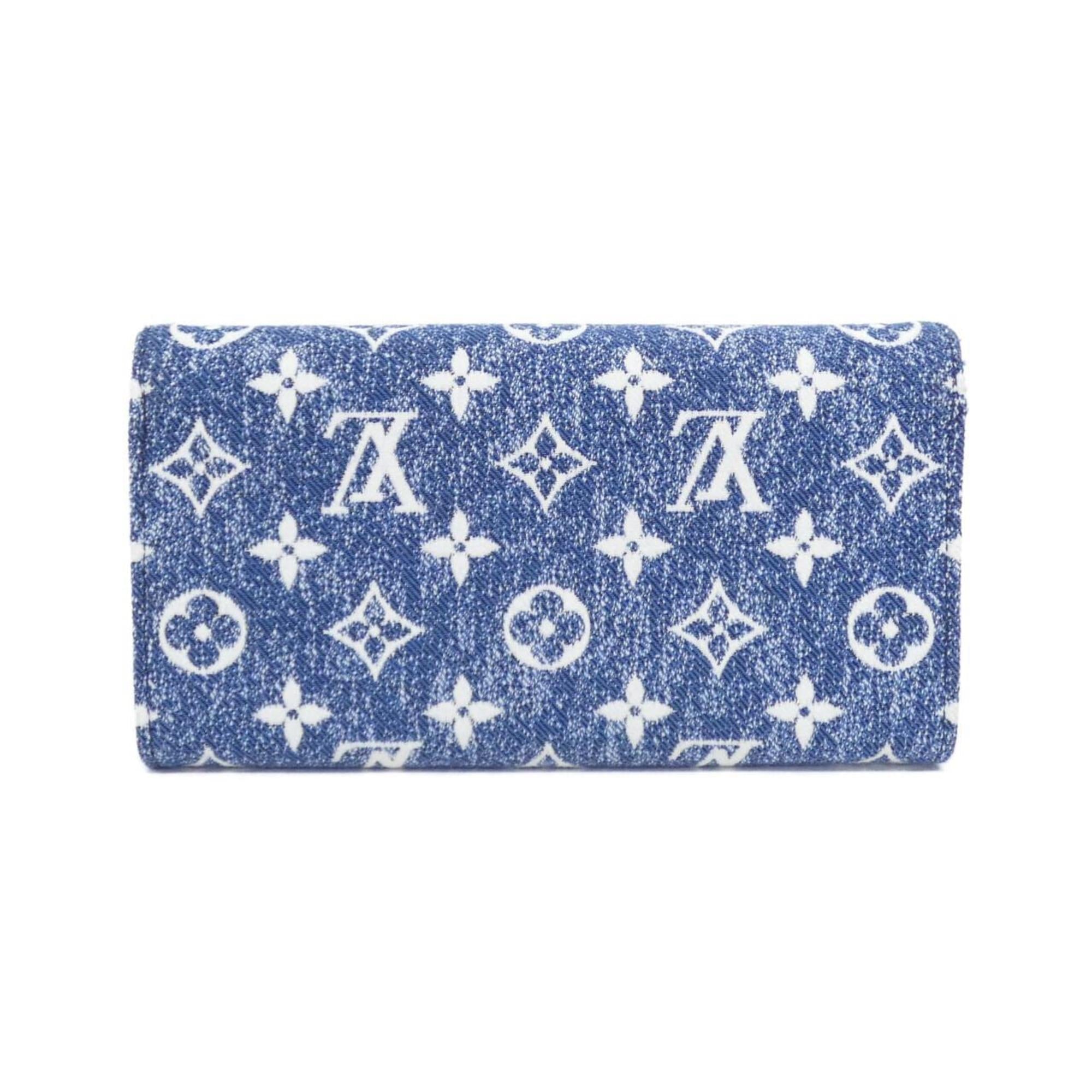Louis Vuitton Monogram Gold Blue Monogram Navy Monogram Long Wallet (Bi-Fold) (Pre-Owned)