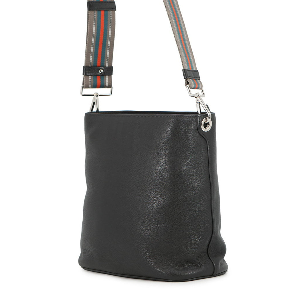 Prada Black Leather Handbag Shoulder Bag (Pre-Owned)