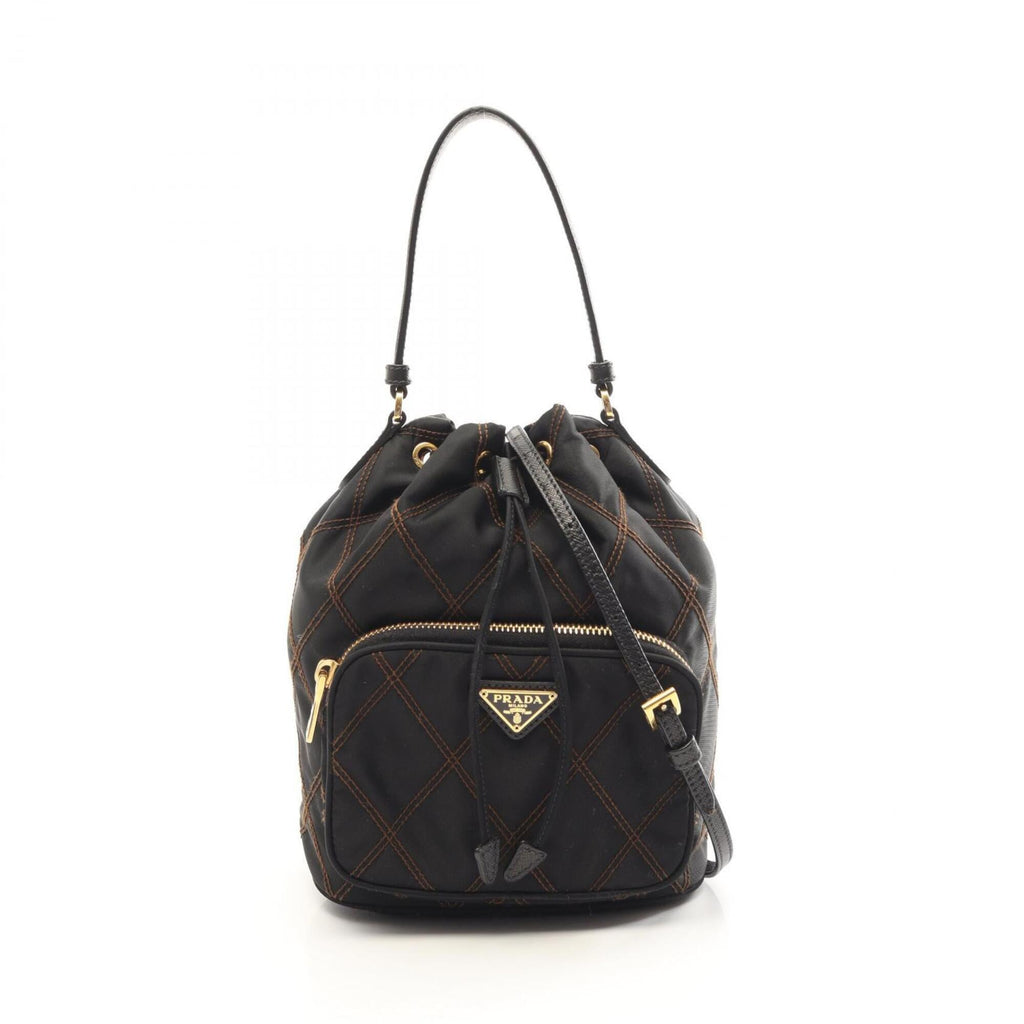 Prada Black Nylon Saffiano Triangle Handbag (Pre-Owned)