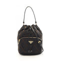 Prada Black Nylon Saffiano Triangle Handbag (Pre-Owned)