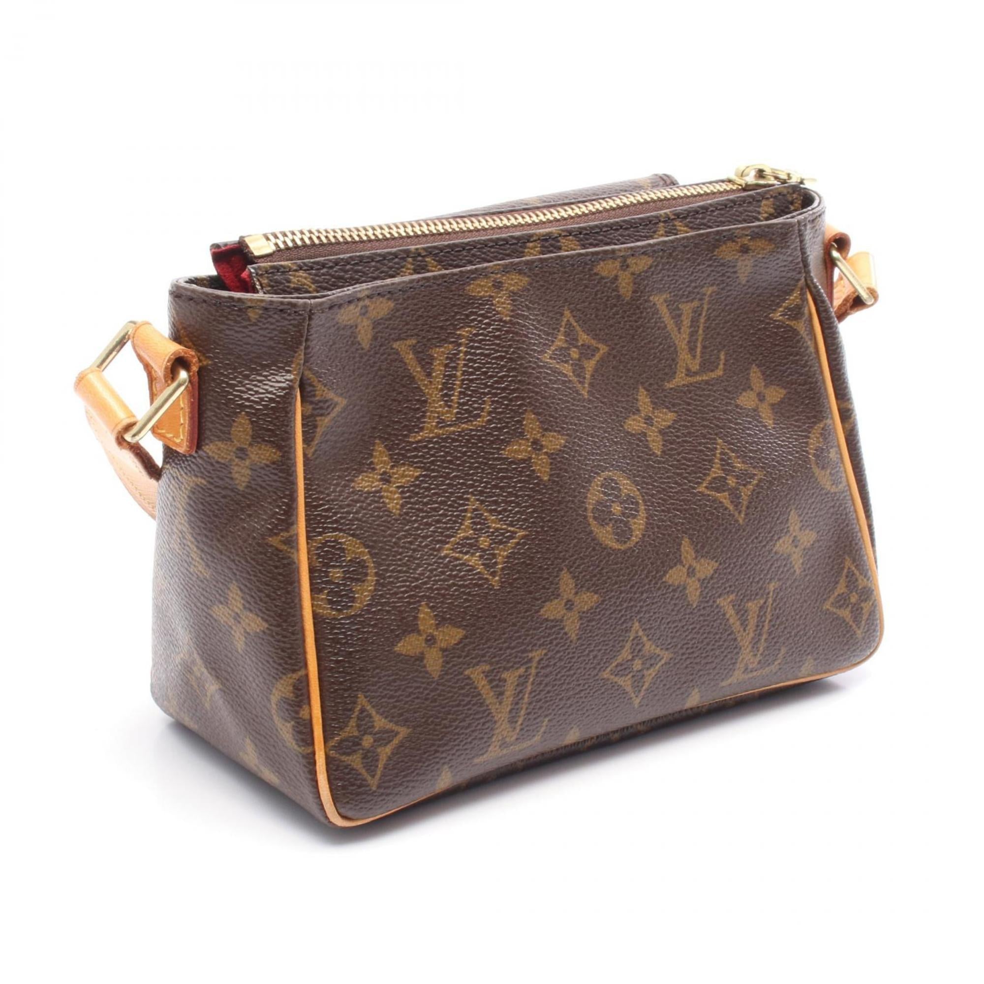 Louis Vuitton Monogram Brown Coated Canvas Leather Shoulder Bag (Pre-Owned)