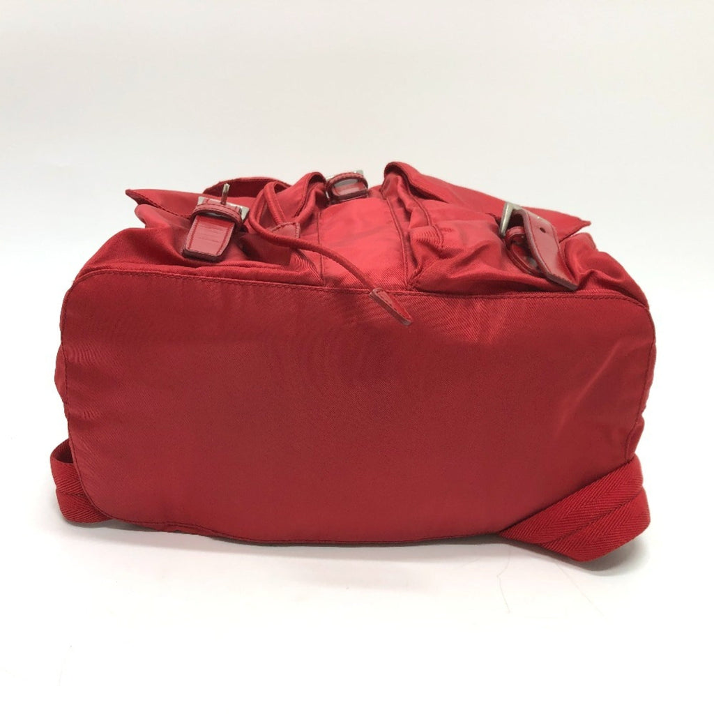 Prada Red Color Nylon Backpack (Pre-Owned)