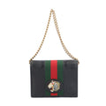 Gucci Black Leather Chain/Shoulder Wallet (Pre-Owned)