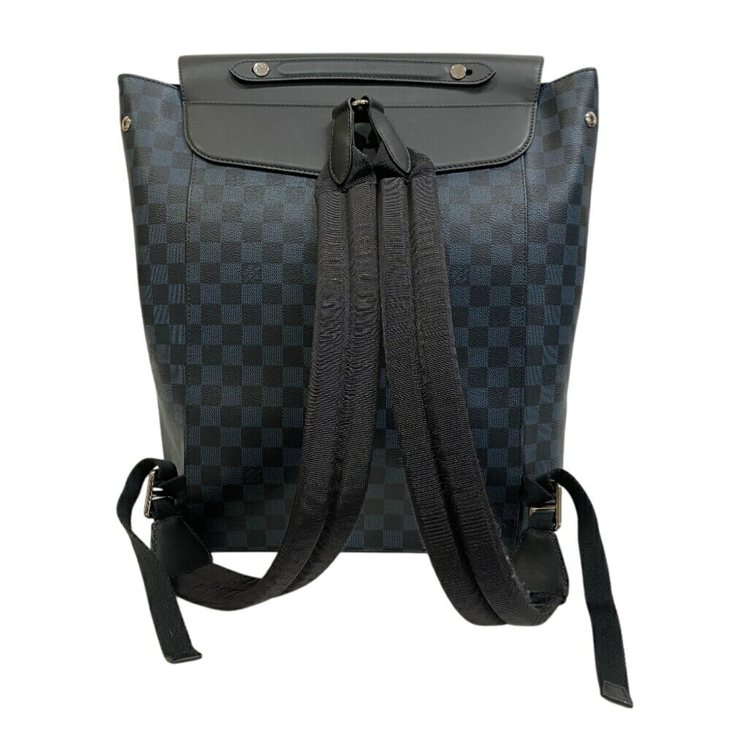 Louis Vuitton Damier Cobalt Gray Leather Backpack (Pre-Owned)