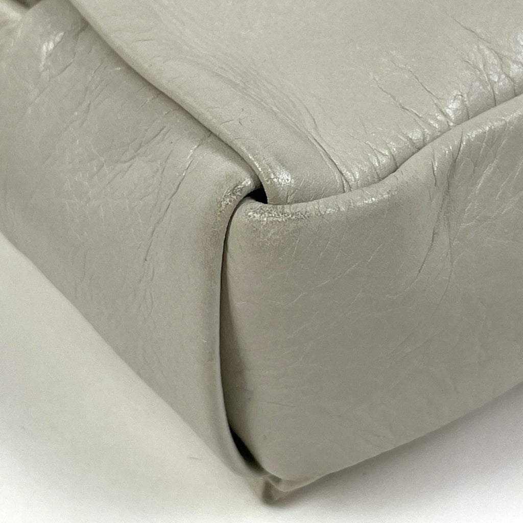 Bottega Veneta White Leather Shoulder Bag (Pre-Owned)