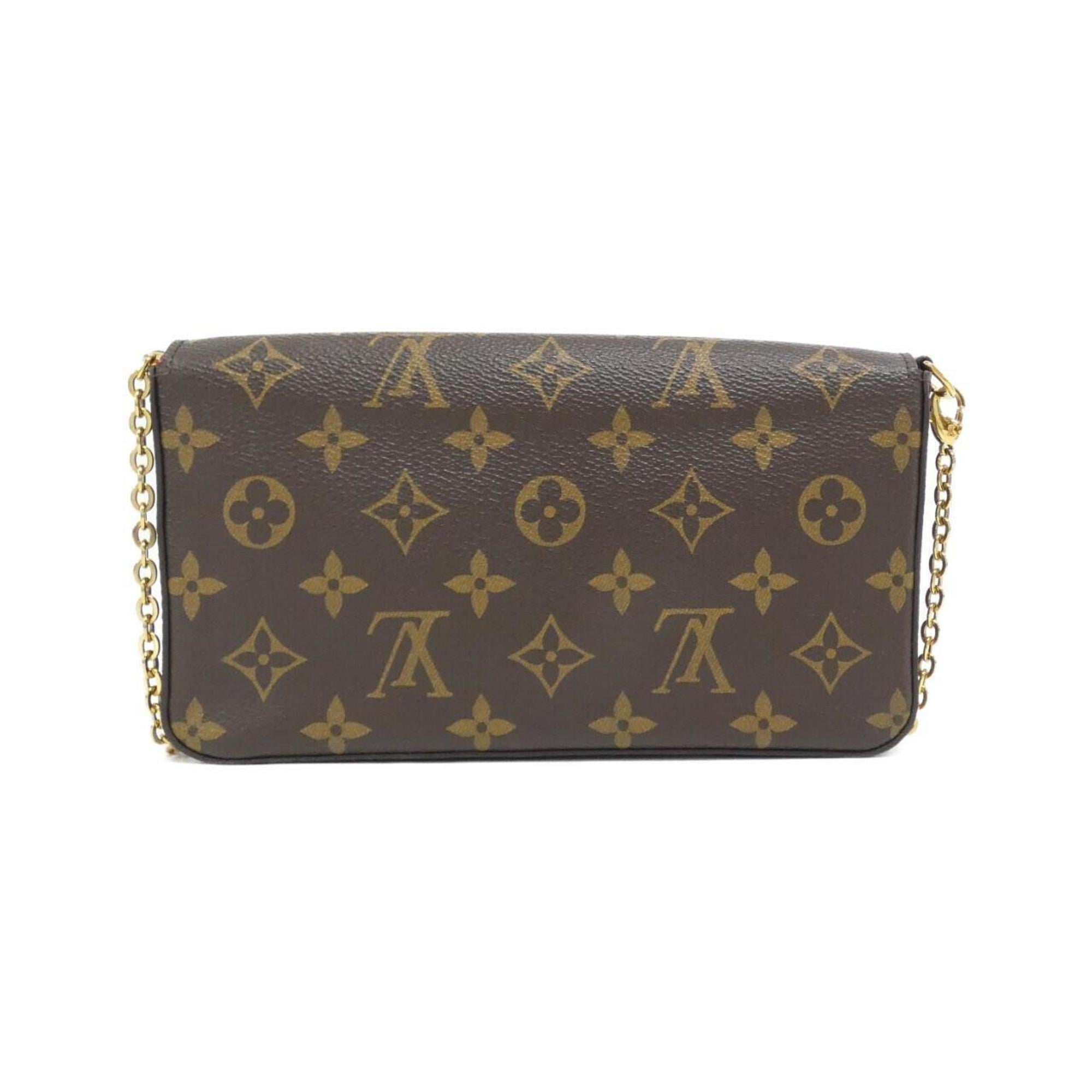 Louis Vuitton Marron Coated Canvas Pochette Shoulder Bag (Pre-Owned)