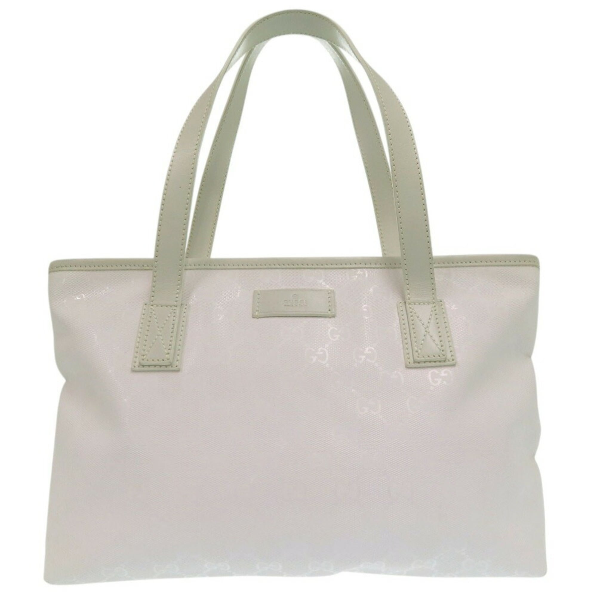 Gucci White Pvc Leather Tote Bag (Pre-Owned)