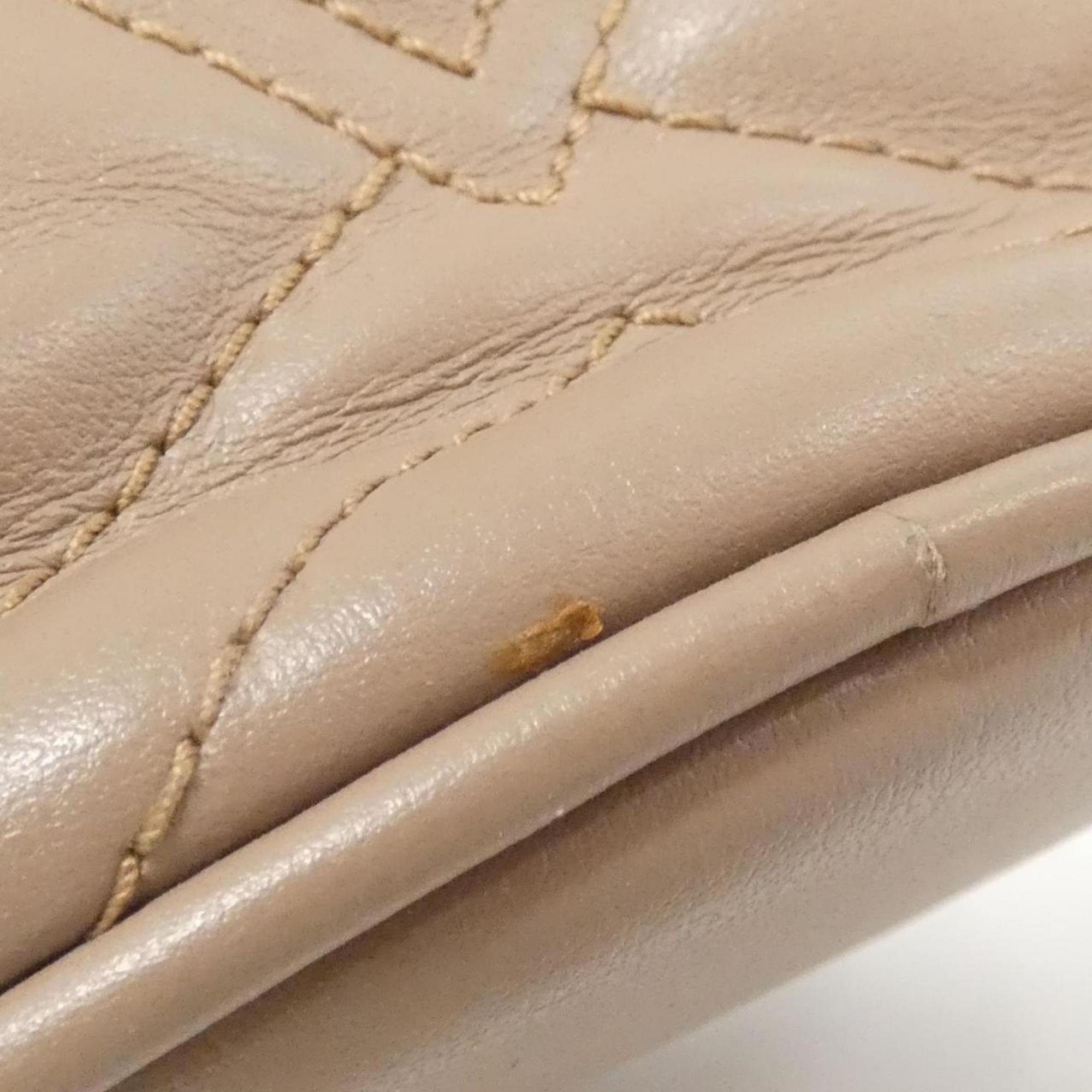Gucci Beige Leather Shoulder Bag (Pre-Owned)