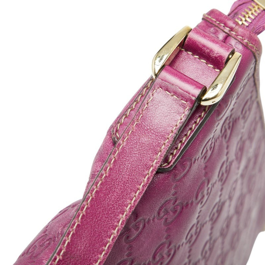 Gucci Purple Leather Shoulder Bag (Pre-Owned)