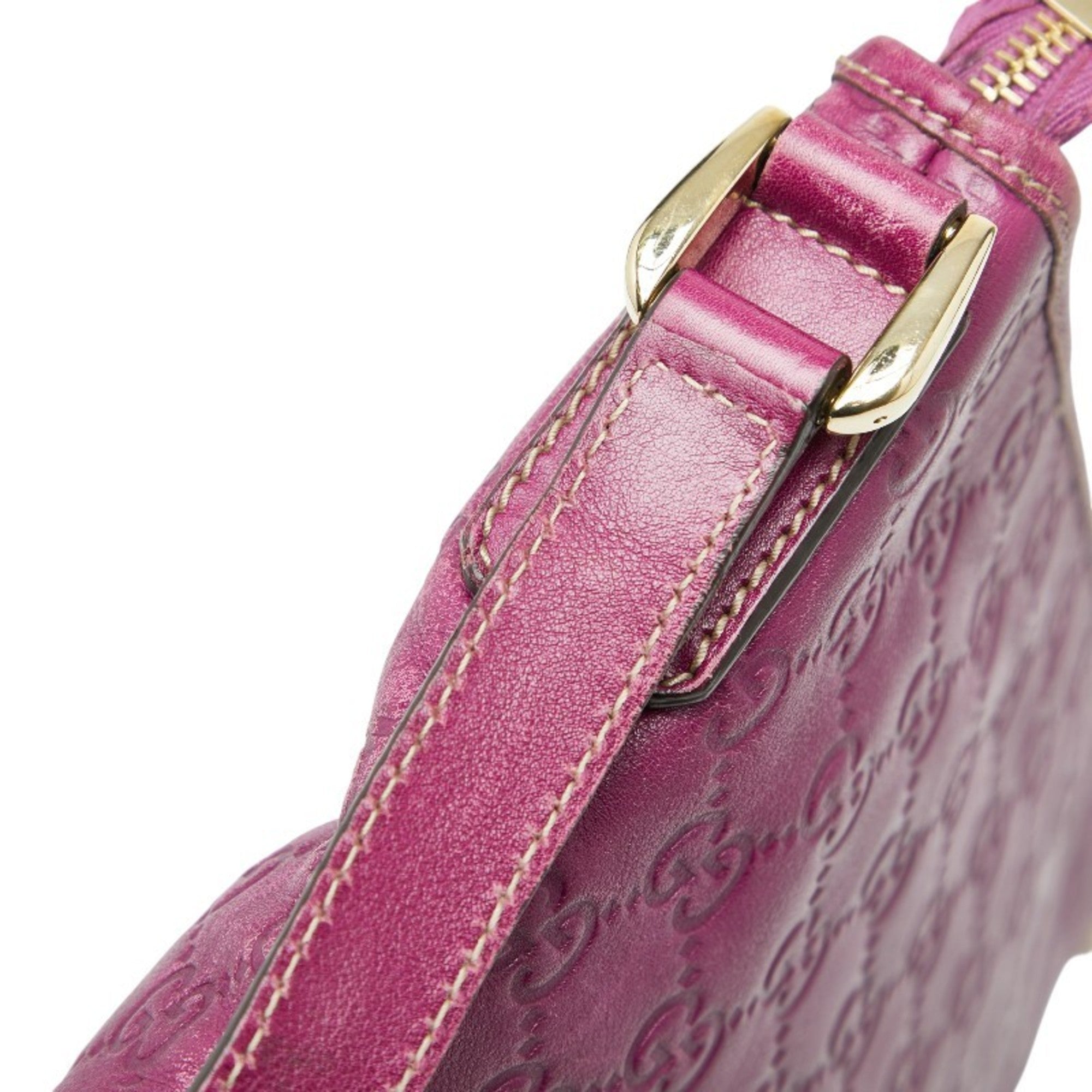 Gucci Purple Leather Shoulder Bag (Pre-Owned)