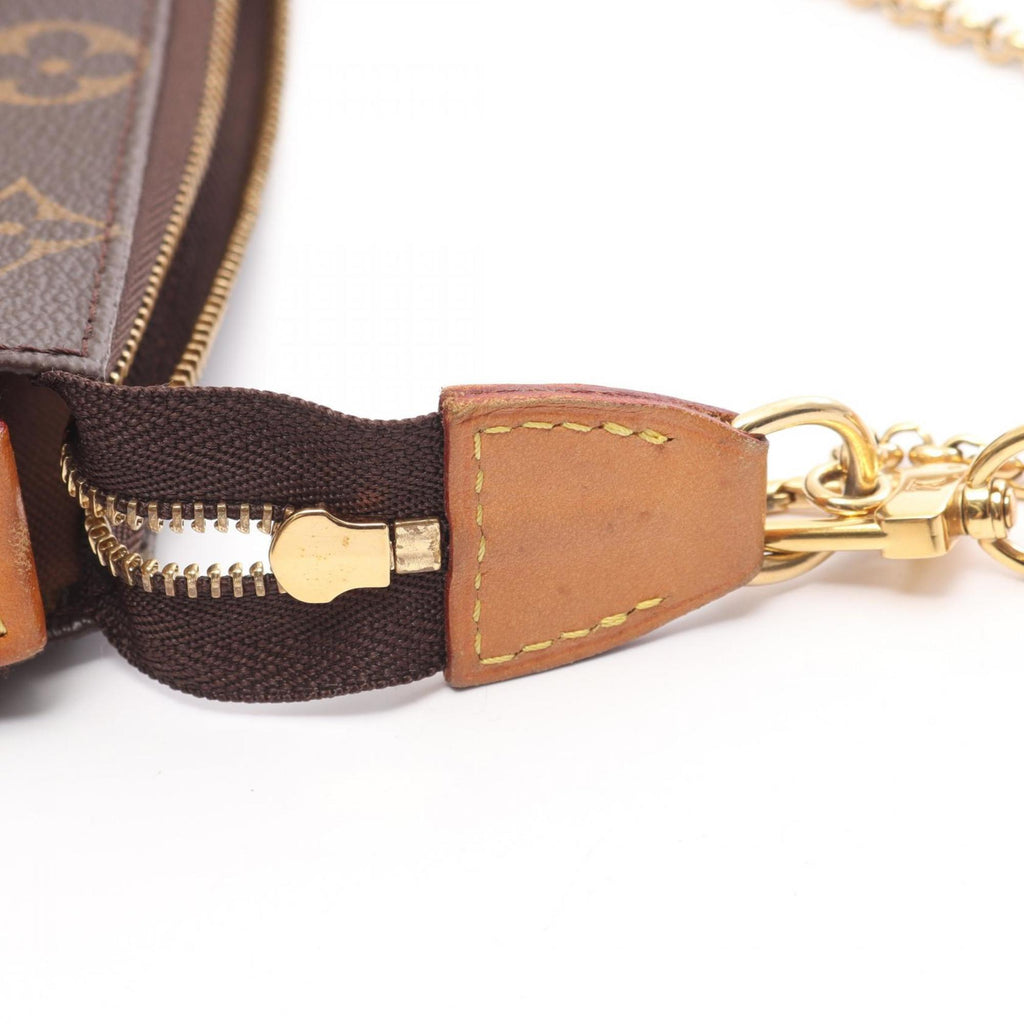 Louis Vuitton Brown Coated Canvas Leather Shoulder Bag (Pre-Owned)