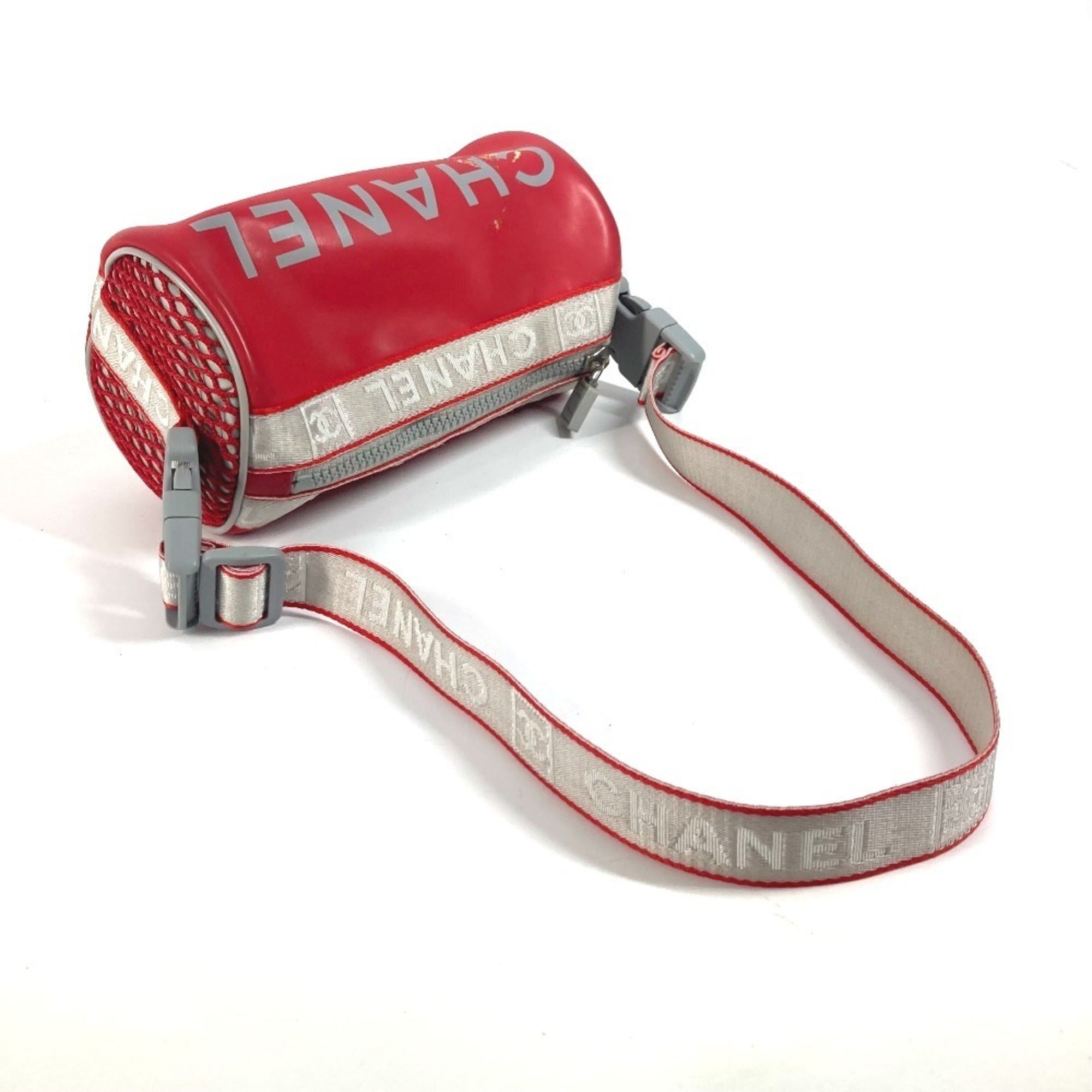Chanel Sport Red Color White Rubber Handbag (Pre-Owned)