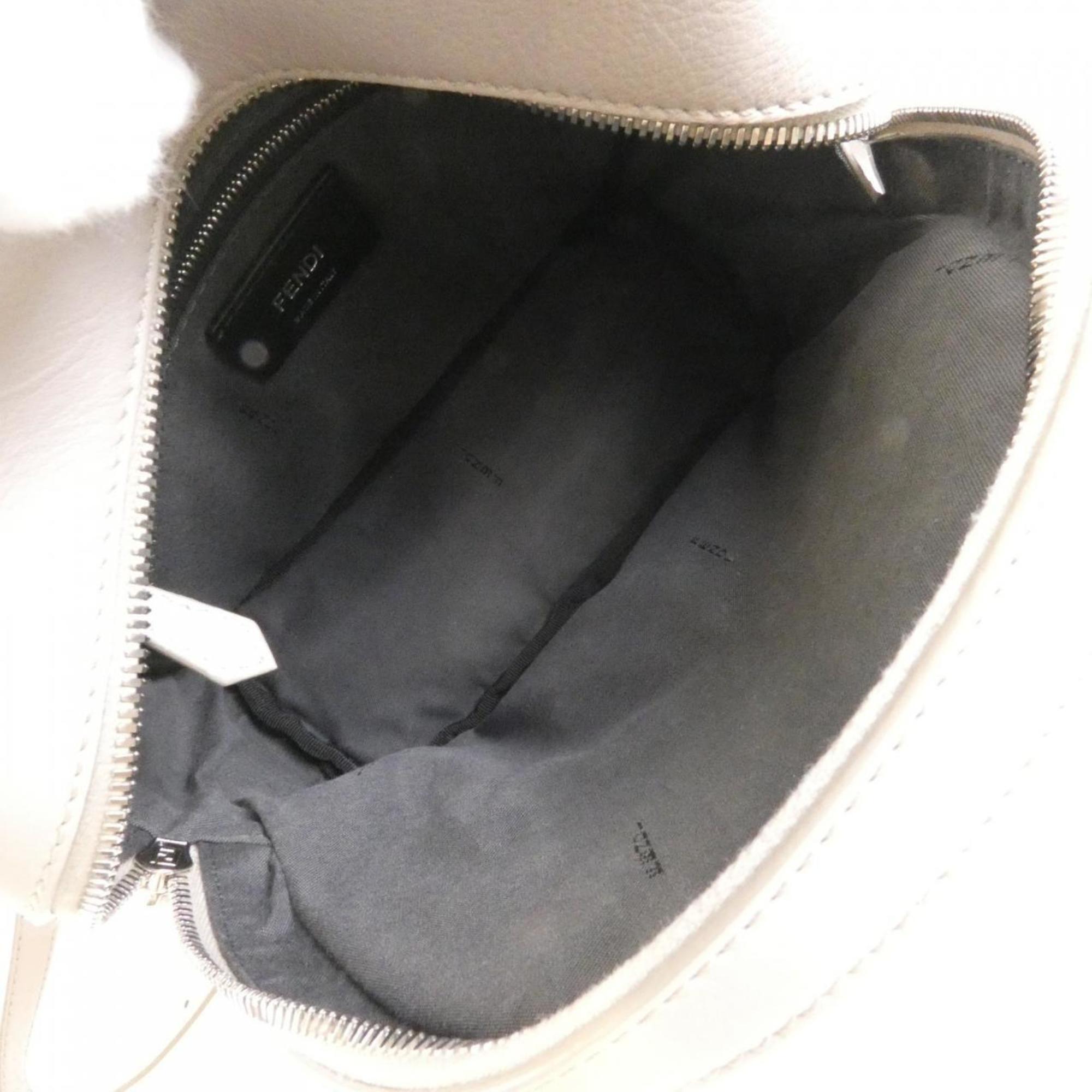 Fendi Beige Multi-Color Leather Backpack (Pre-Owned)