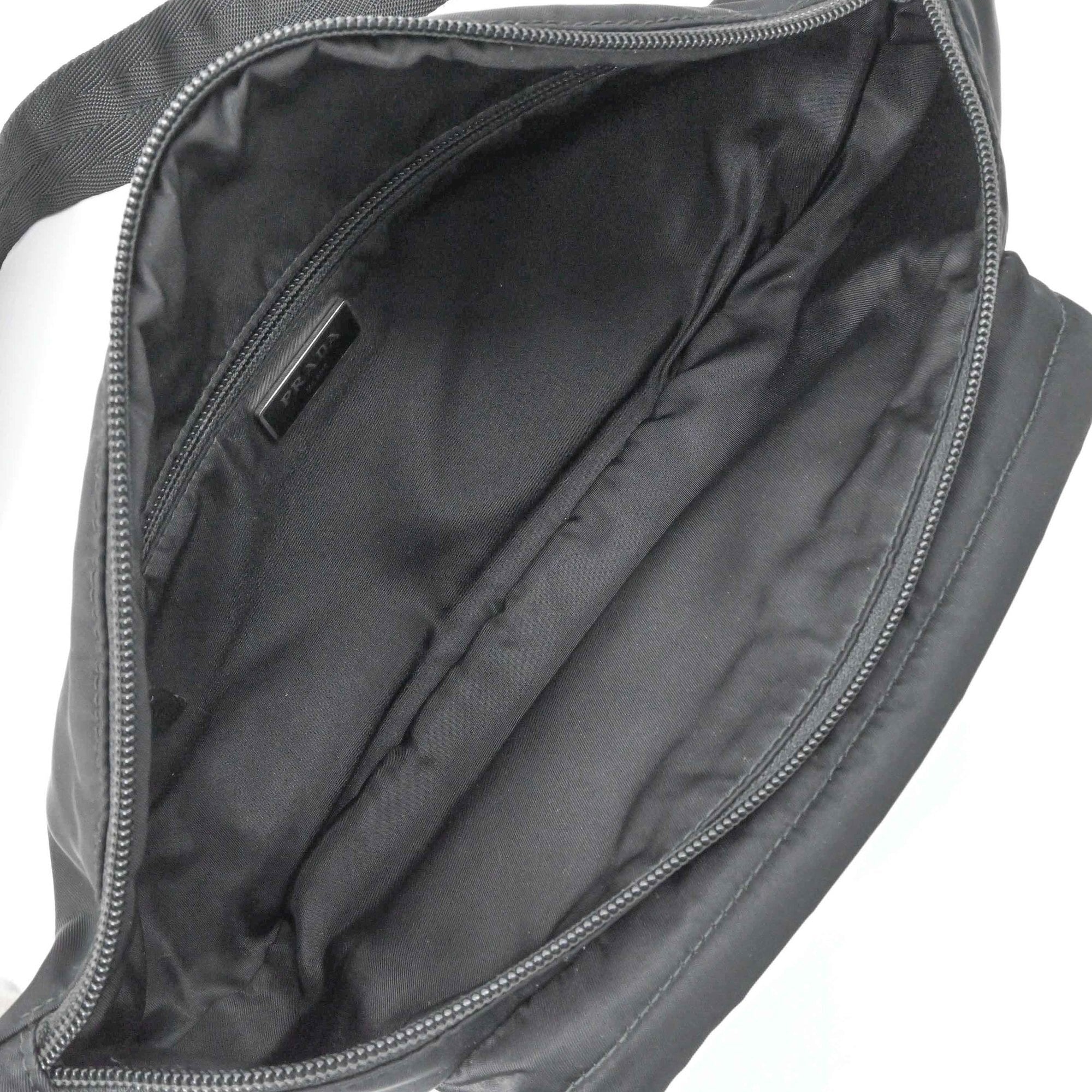 Prada Black Nylon Fanny Pack Sling Bag (Pre-Owned)