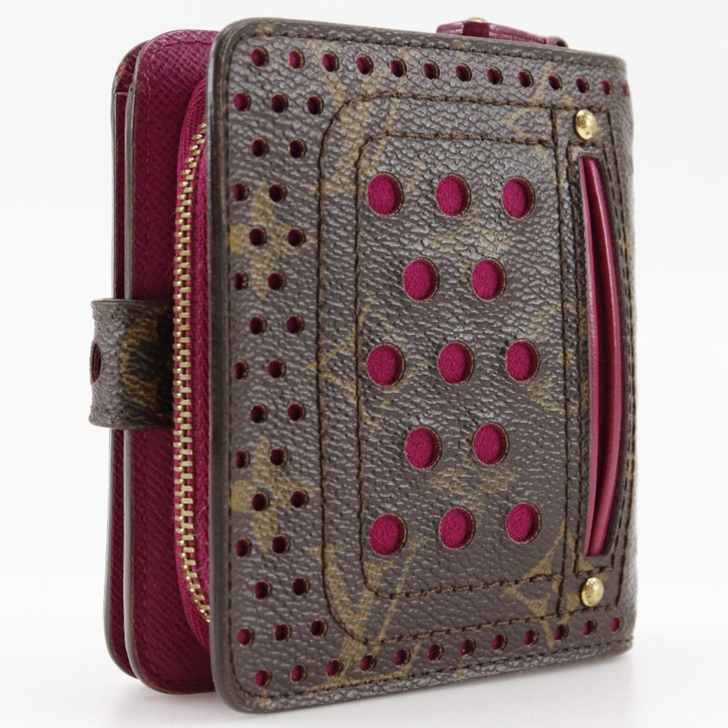 Louis Vuitton Brown Fuchsia Monogram Pink Monogram Wallet (Bi-Fold) (Pre-Owned)