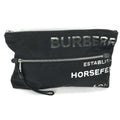 Burberry Black White Nylon Clutch Bag Pouch (Pre-Owned)