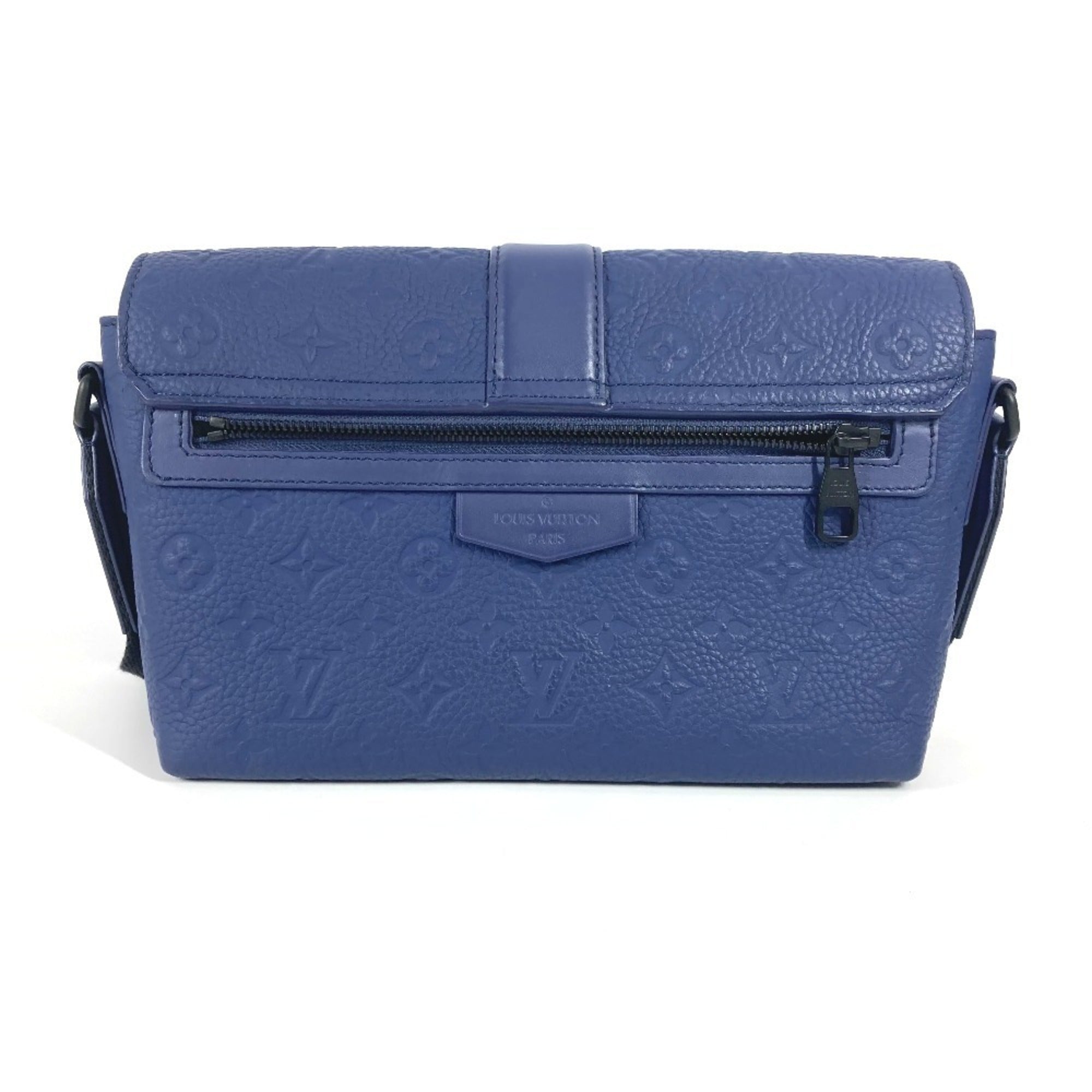 Louis Vuitton Blue Leather Shoulder Bag (Pre-Owned)