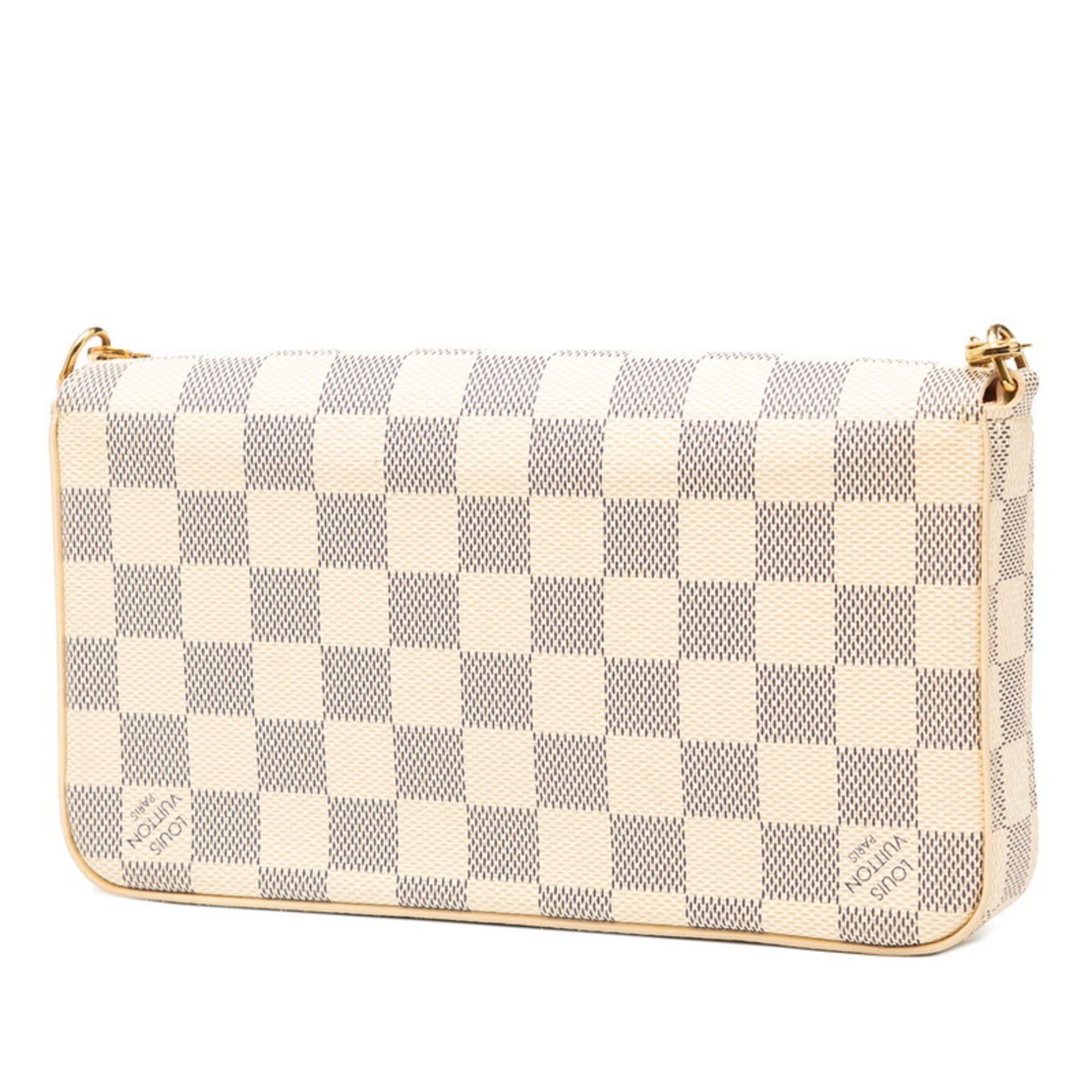 Louis Vuitton White Pvc Leather Pochette Shoulder Bag (Pre-Owned)