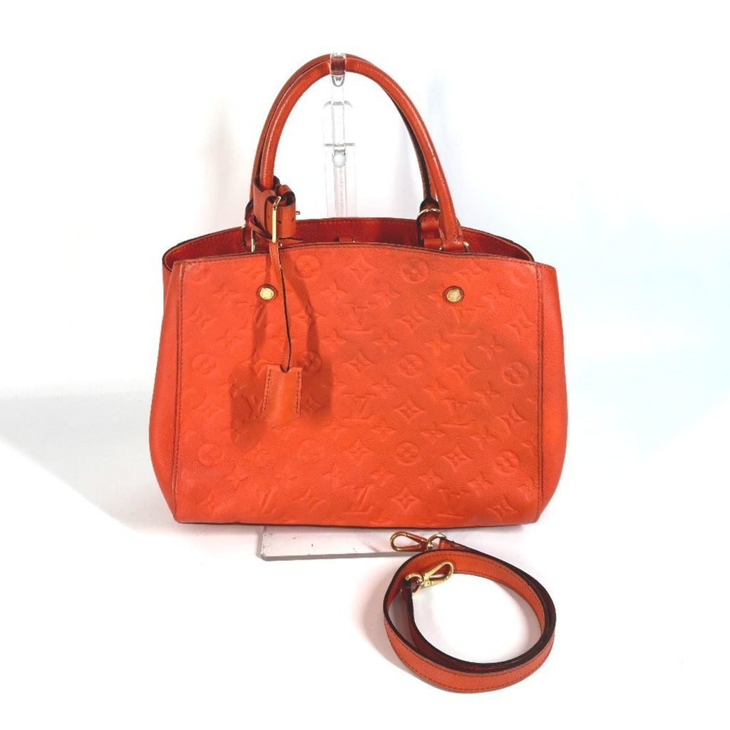 Louis Vuitton Orange Monogram Empreinte Handbag Shoulder Bag Tote Bag (Pre-Owned)