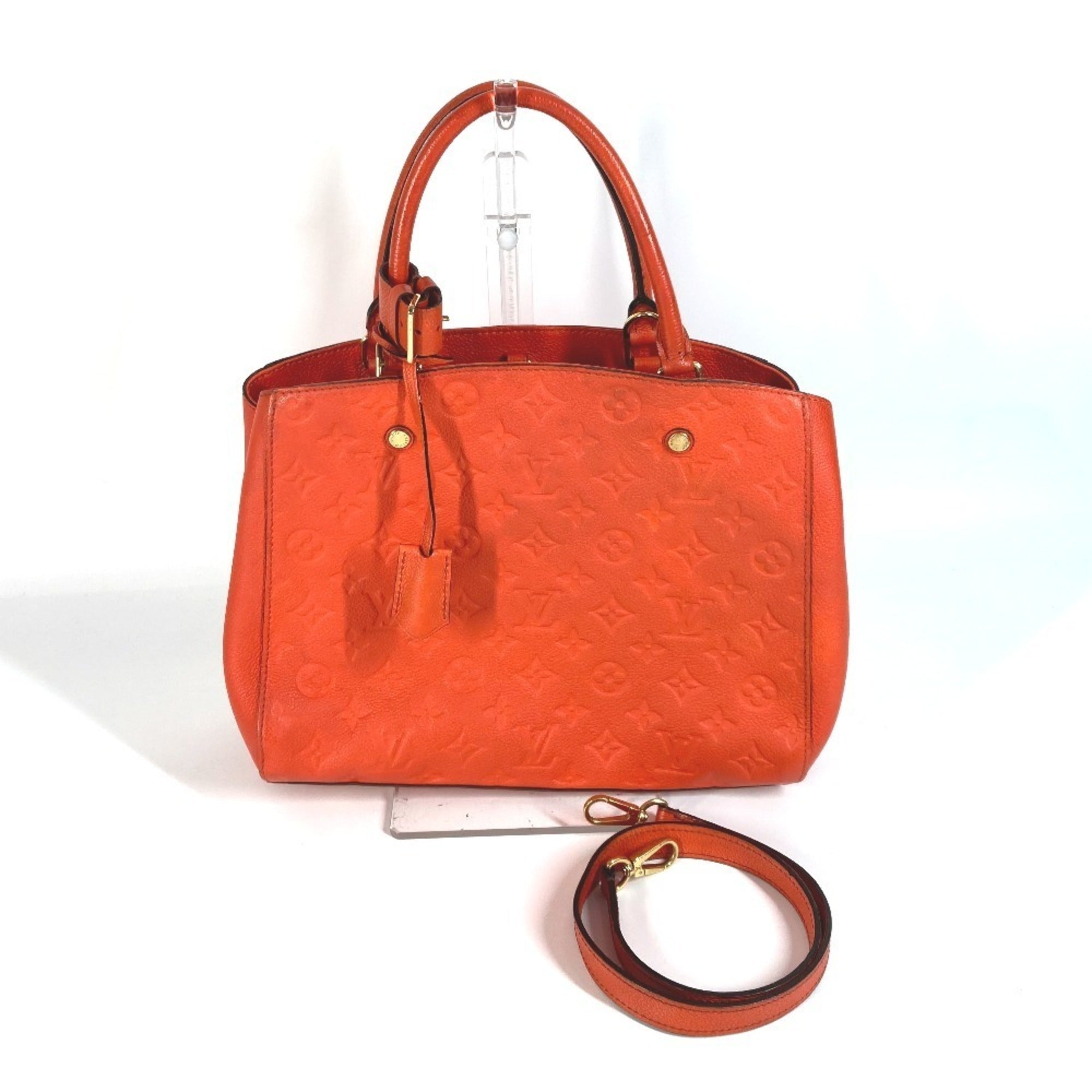 Louis Vuitton Orange Monogram Empreinte Handbag Shoulder Bag Tote Bag (Pre-Owned)