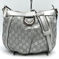 Gucci Abbey Silver Leather Shoulder Bag (Pre-Owned)