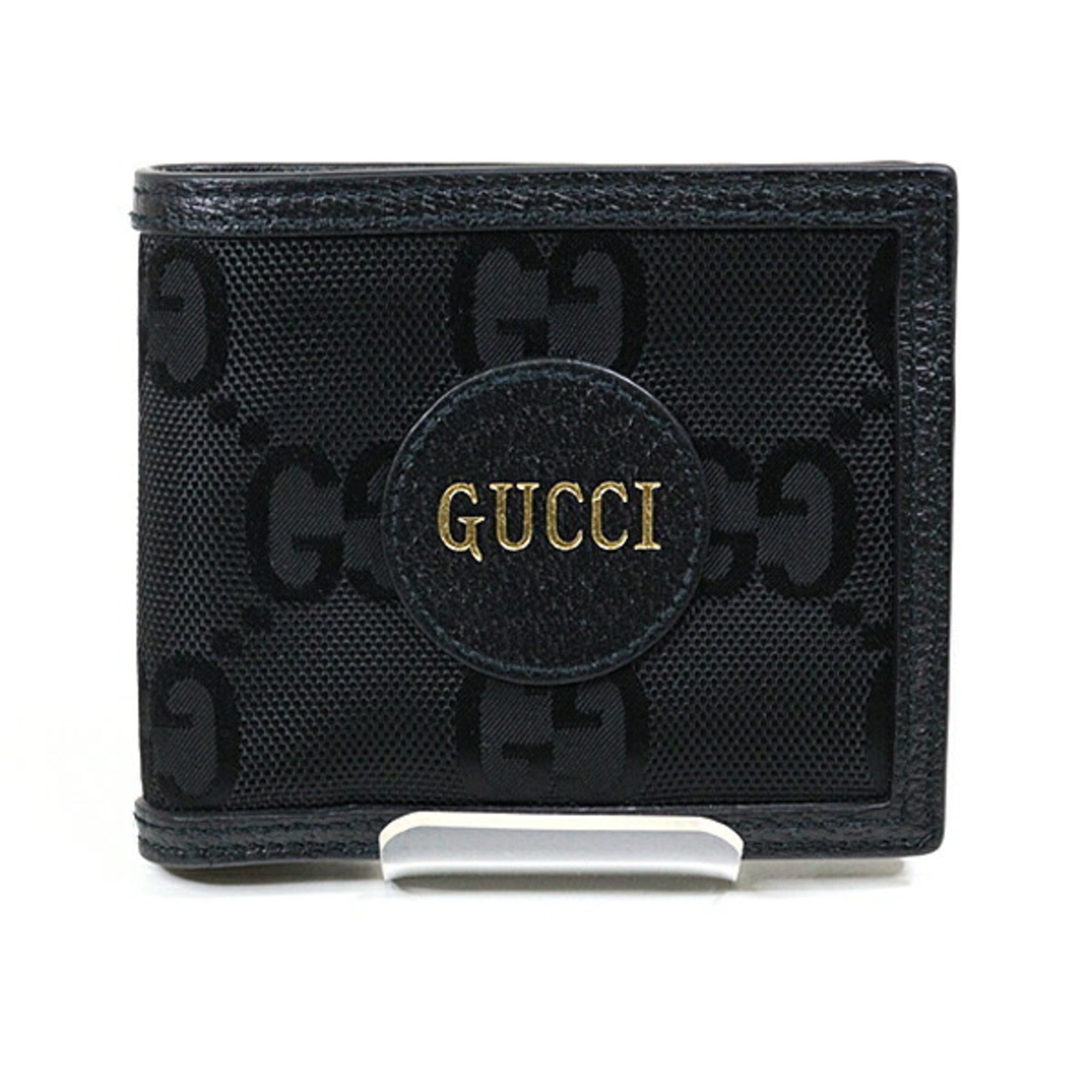 Gucci Black Nylon Leather Wallet (Bi-Fold) (Pre-Owned)
