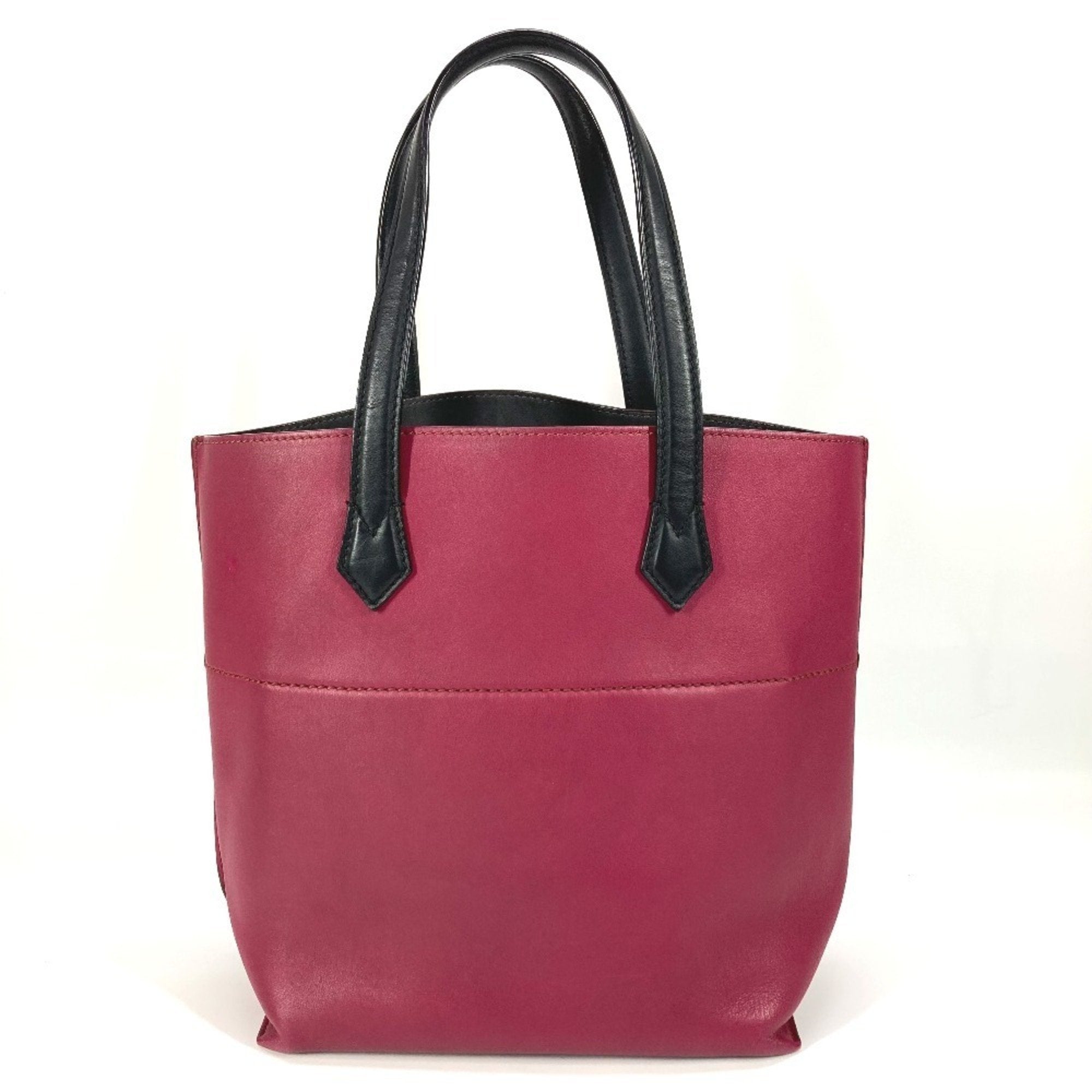 Fendi Black Purple Leather Shoulder Bag Tote Bag (Pre-Owned)
