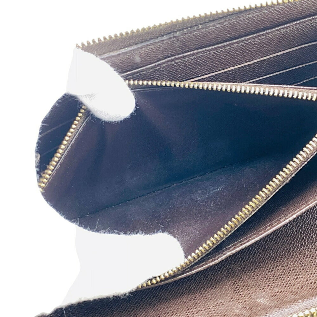 Louis Vuitton Brown Leather Long Wallet (Bi-Fold) (Pre-Owned)