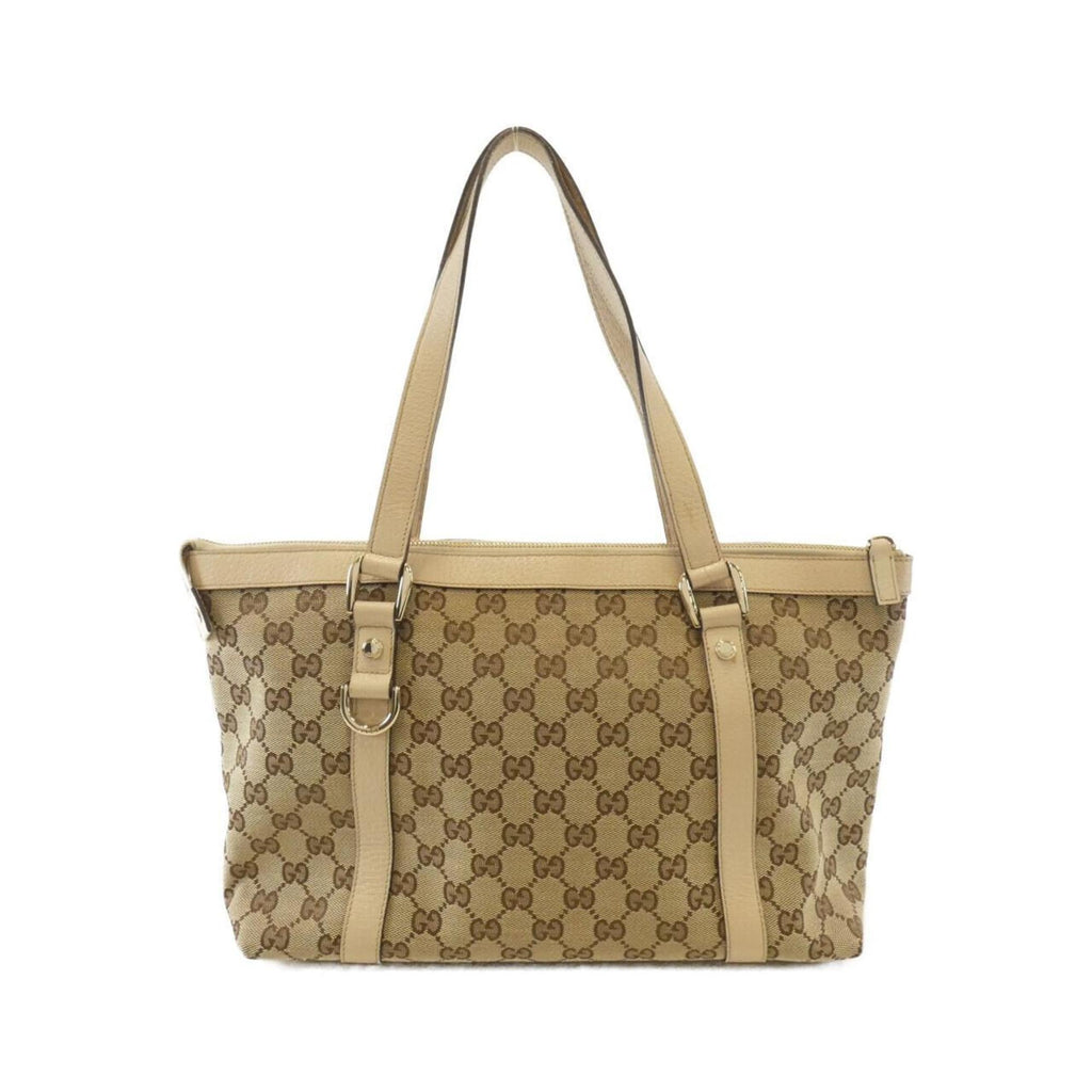 Gucci Gg Canvas Beige Ivory Gg Canvas Handbag (Pre-Owned)