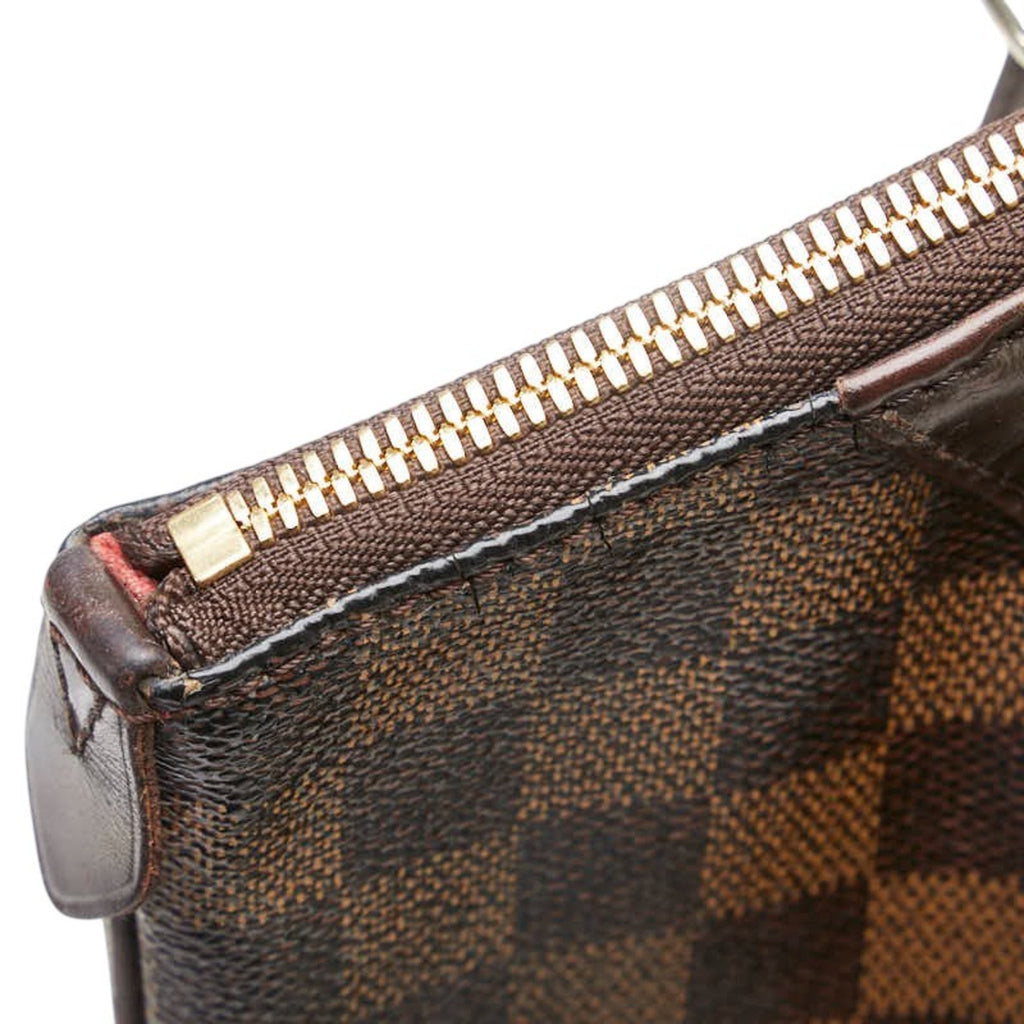 Louis Vuitton Brown Damier Canvas Pvc Leather Shoulder Bag Tote Bag (Pre-Owned)