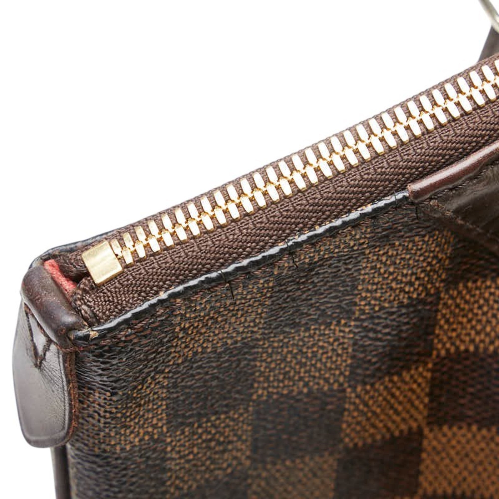 Louis Vuitton Brown Damier Canvas Pvc Leather Shoulder Bag Tote Bag (Pre-Owned)