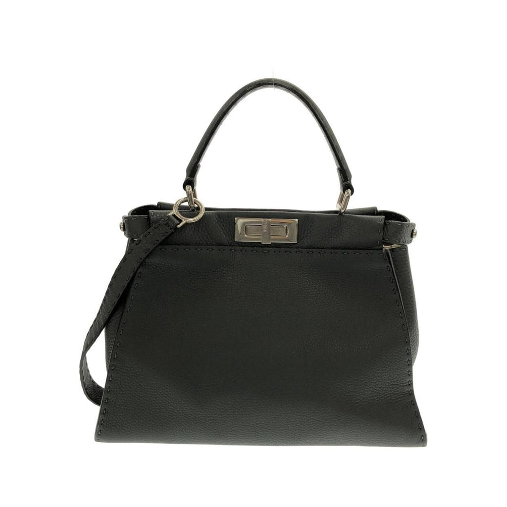 Fendi Gray Leather Handbag (Pre-Owned)