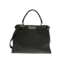 Fendi Gray Leather Handbag (Pre-Owned)