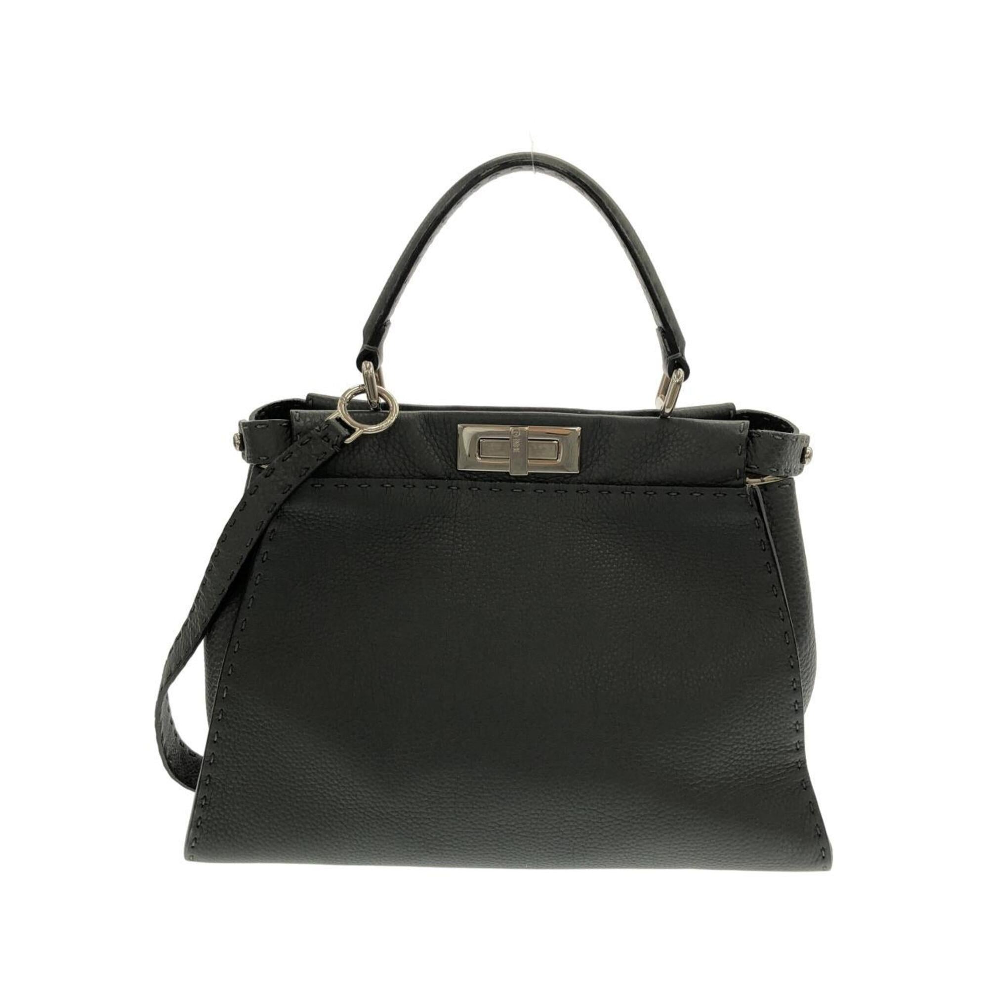 Fendi Gray Leather Handbag (Pre-Owned)