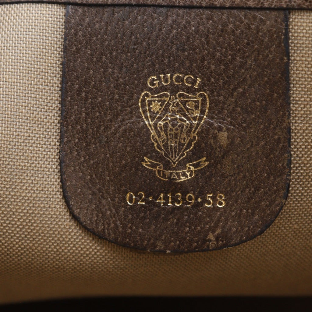 Gucci Sherry Line Brown Pvc Handbag (Pre-Owned)