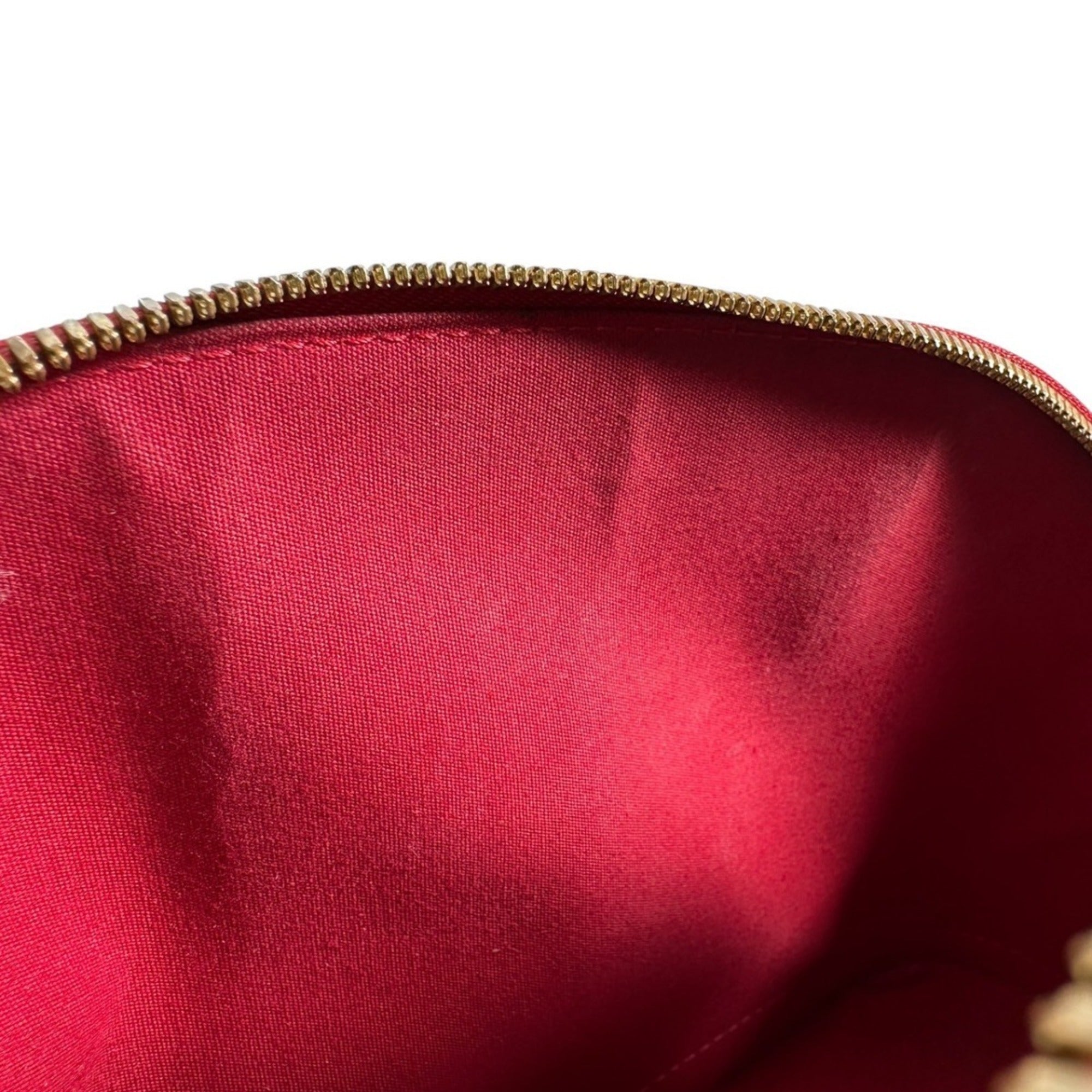 Louis Vuitton Pomme D'amour Red Color Monogram Vernis Handbag (Pre-Owned)