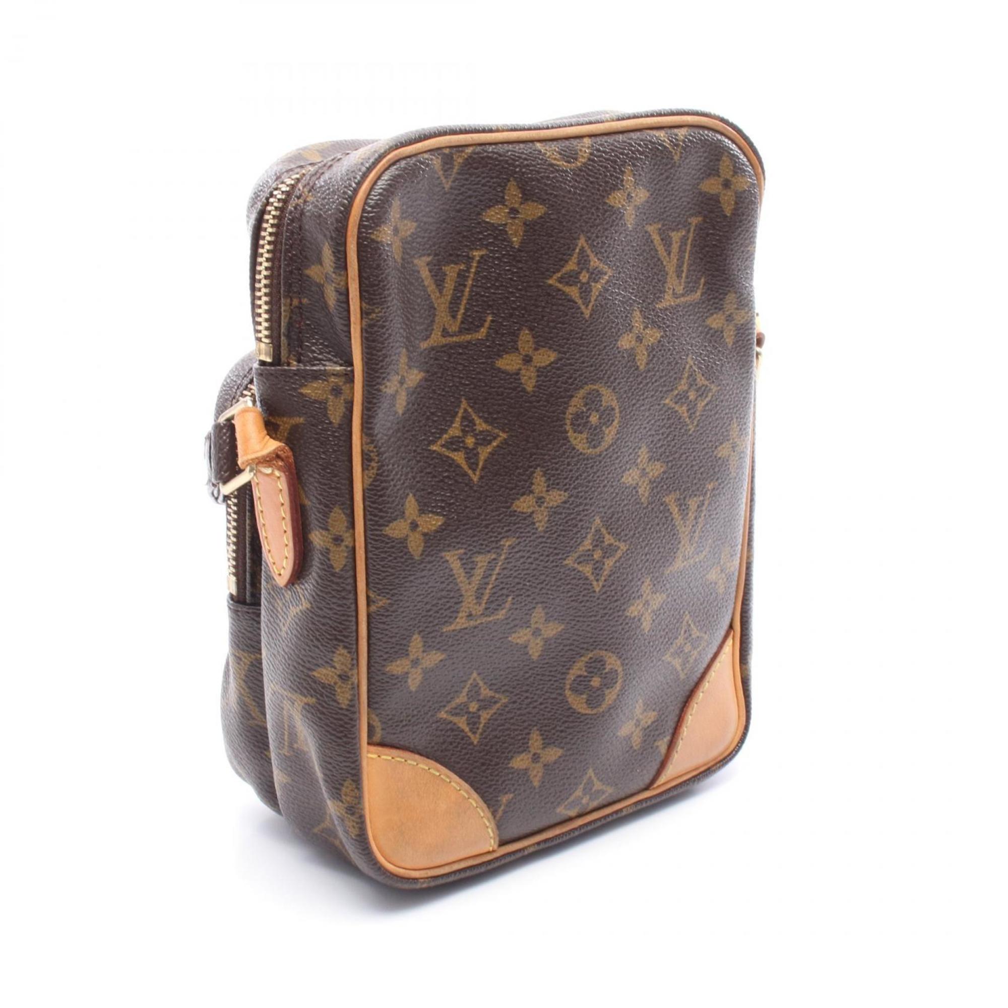Louis Vuitton Monogram Brown Coated Canvas Leather Shoulder Bag (Pre-Owned)
