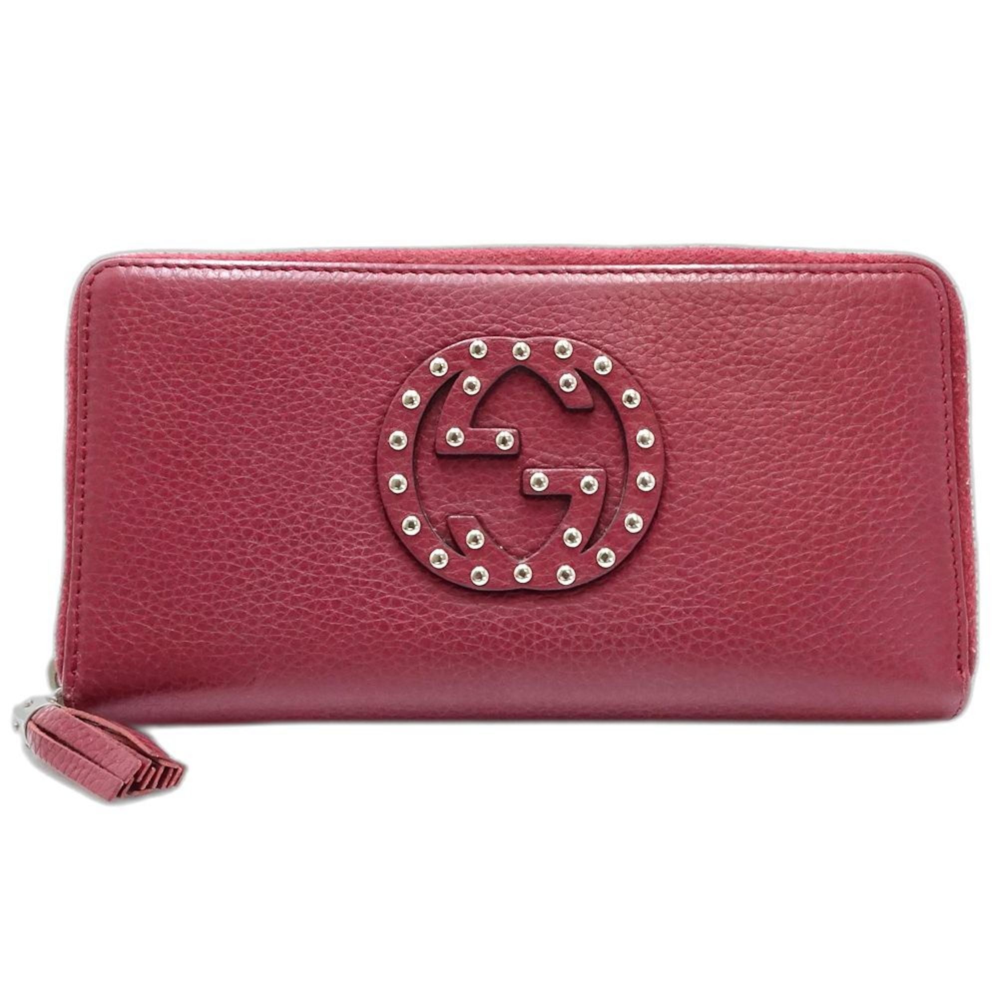 Gucci Soho Bordeaux Leather Long Wallet (Bi-Fold) (Pre-Owned)